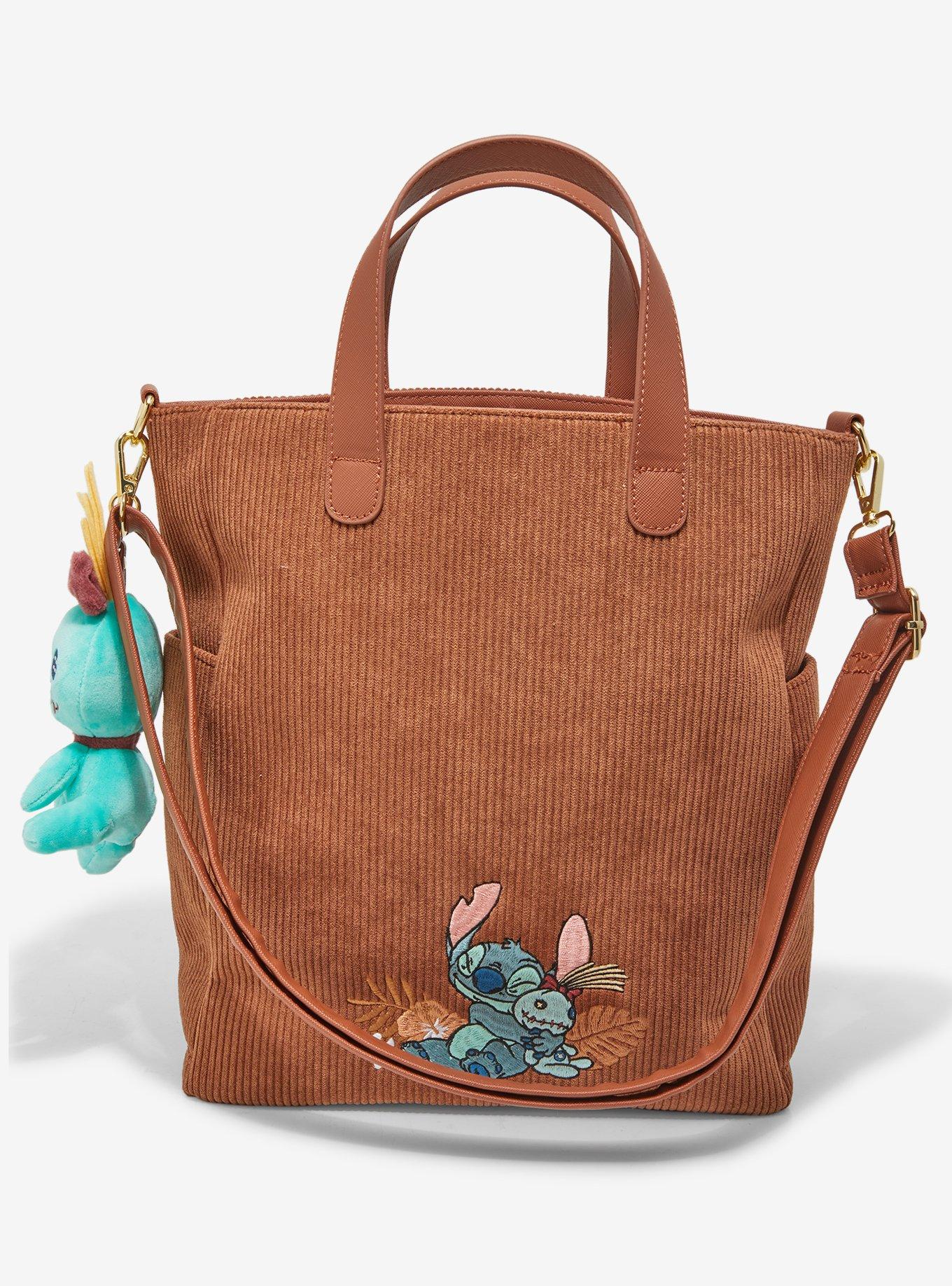 Loungefly Disney Lilo & Stitch Corduroy Stitch & Scrump Tote Bag - BoxLunch Exclusive, , hi-res