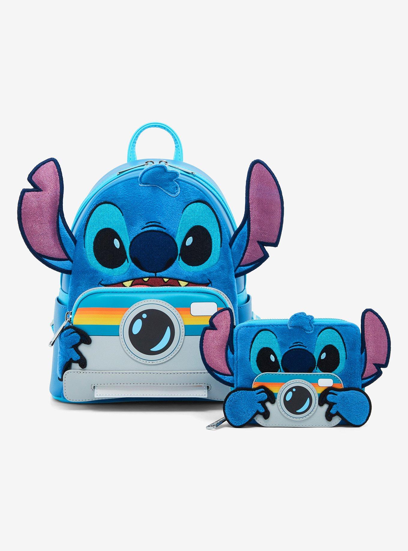 Loungefly Disney Lilo & Stitch Figural Stitch with Camera Small Zip Wallet - BoxLunch Exclusive, , alternate