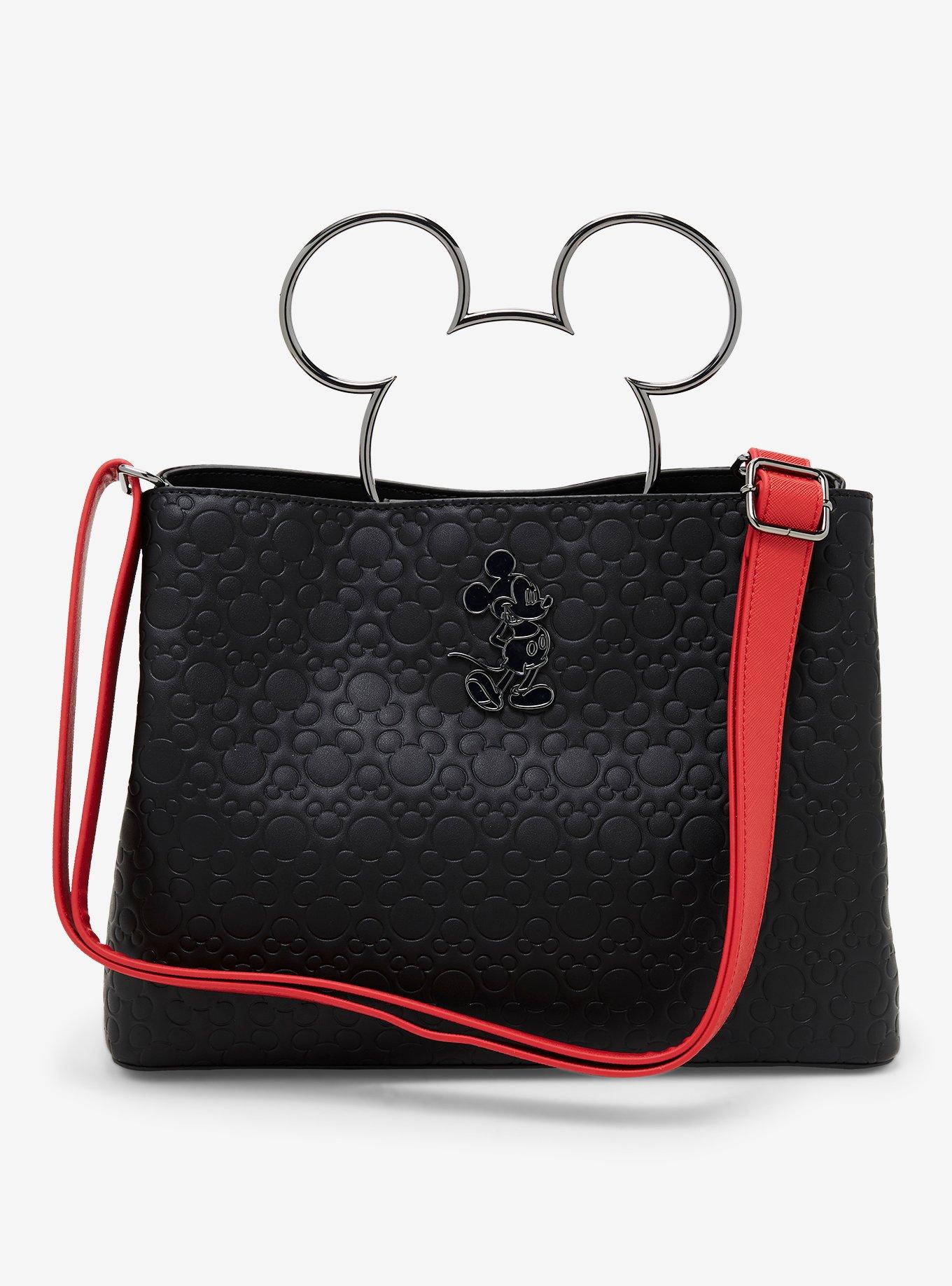 Loungefly Disney Mickey Mouse Black Figural Handle Handbag - BoxLunch Exclusive, , alternate