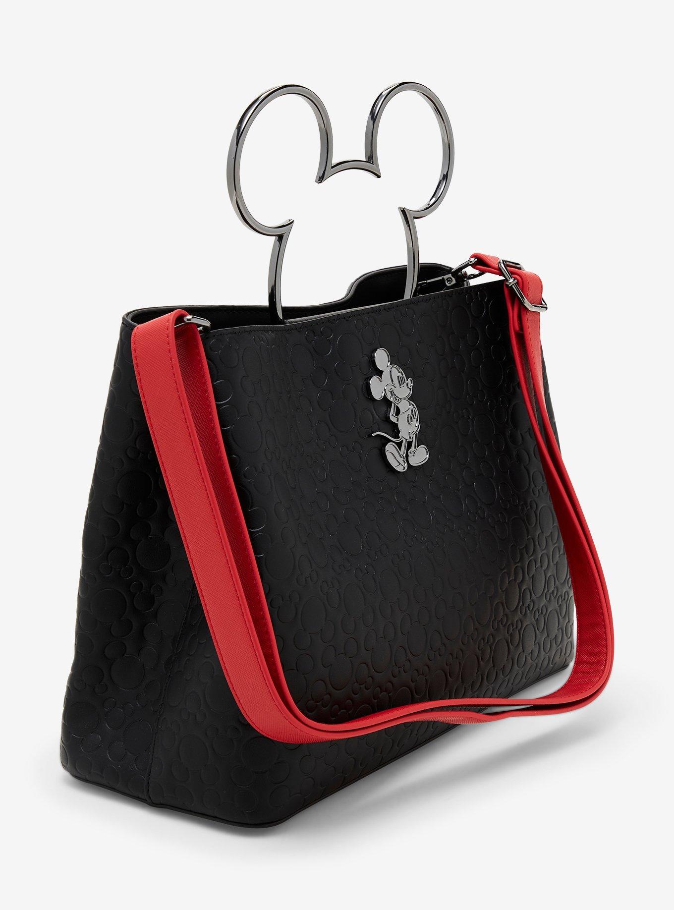 Loungefly Disney Mickey Mouse Black Figural Handle Handbag - BoxLunch Exclusive, , alternate