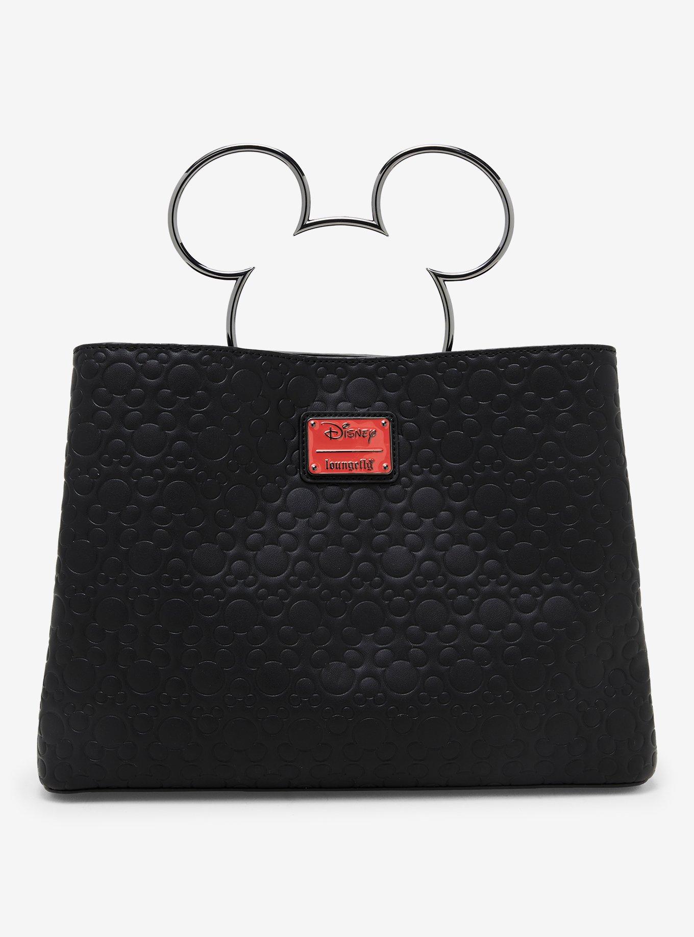 Loungefly Disney Mickey Mouse Black Figural Handle Handbag - BoxLunch Exclusive, , alternate