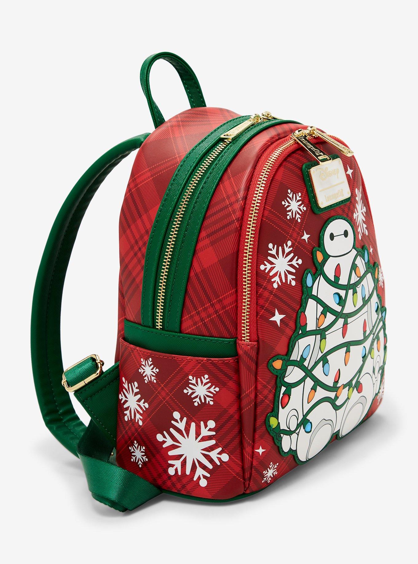 Loungefly Disney Big Hero 6 Baymax Holiday Plaid Light-Up Mini Backpack — BoxLunch Exclusive, , alternate