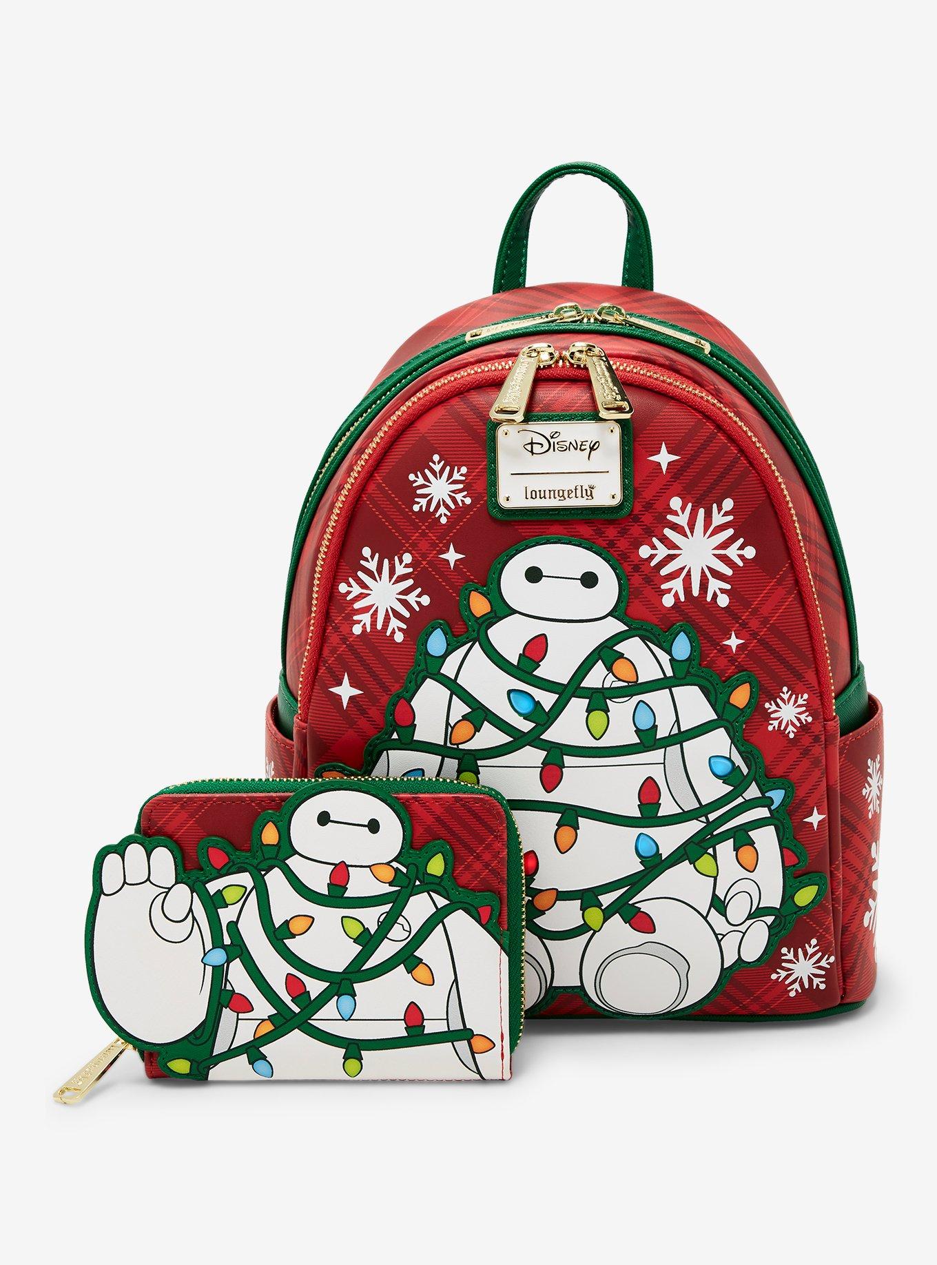 Loungefly Disney Big Hero 6 Baymax Holiday Plaid Light-Up Mini Backpack — BoxLunch Exclusive, , alternate