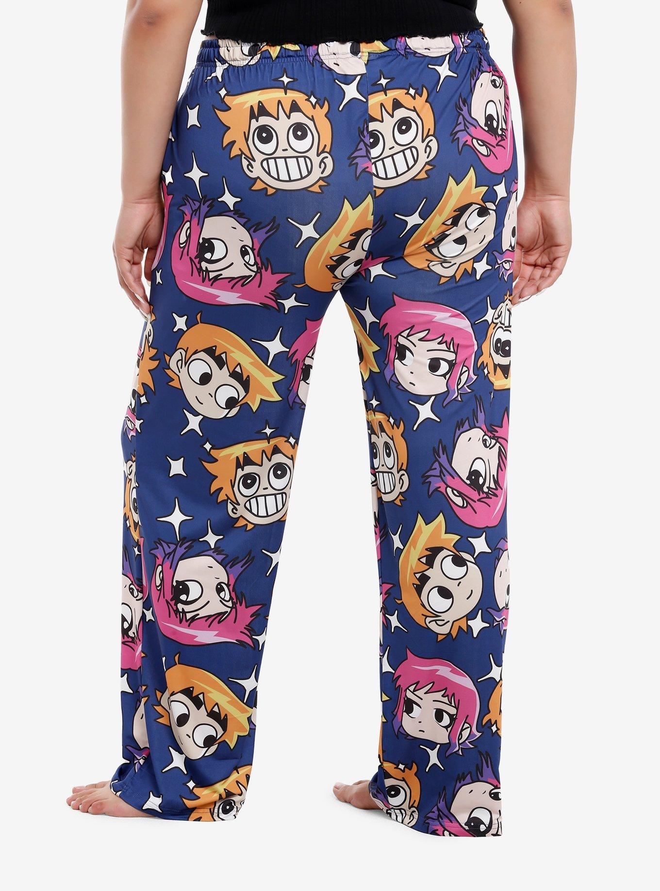 Scott Pilgrim Takes Off Scott & Ramona Pajama Pants Plus Size, MULTI, alternate