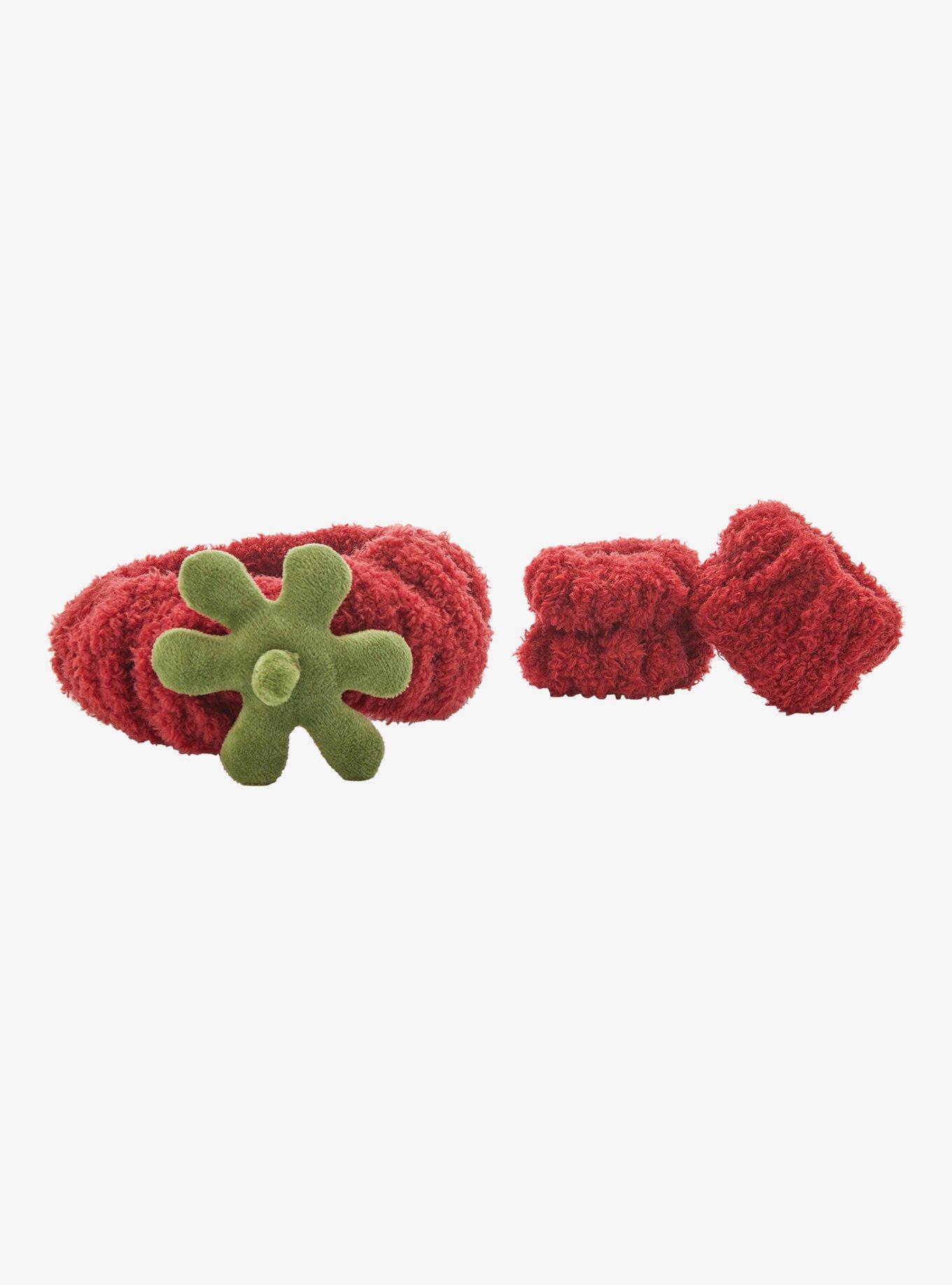 Strawberry Spa Headband & Wristband Set, , alternate
