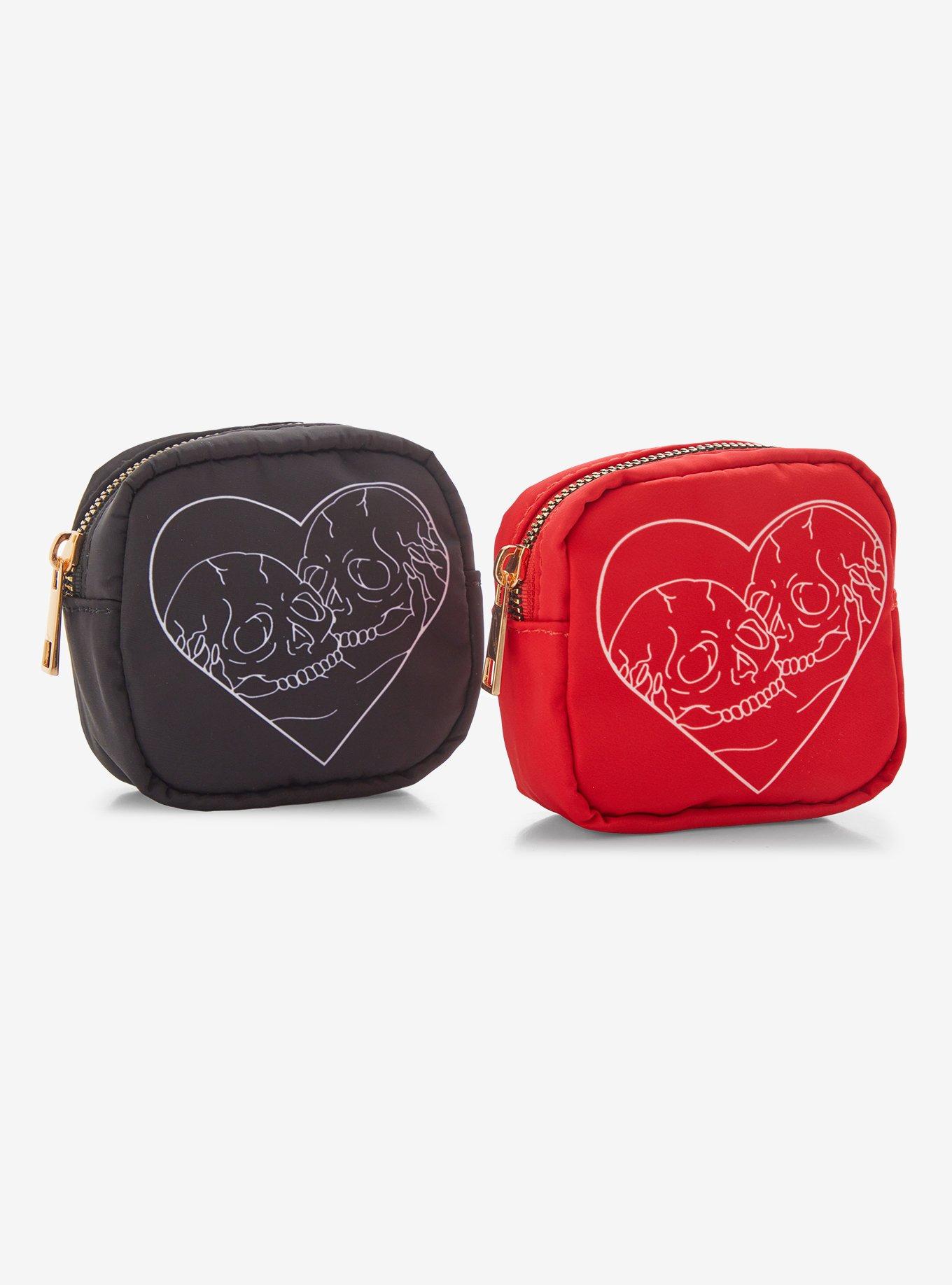 Skull Heart Makeup Pouch Set, , hi-res