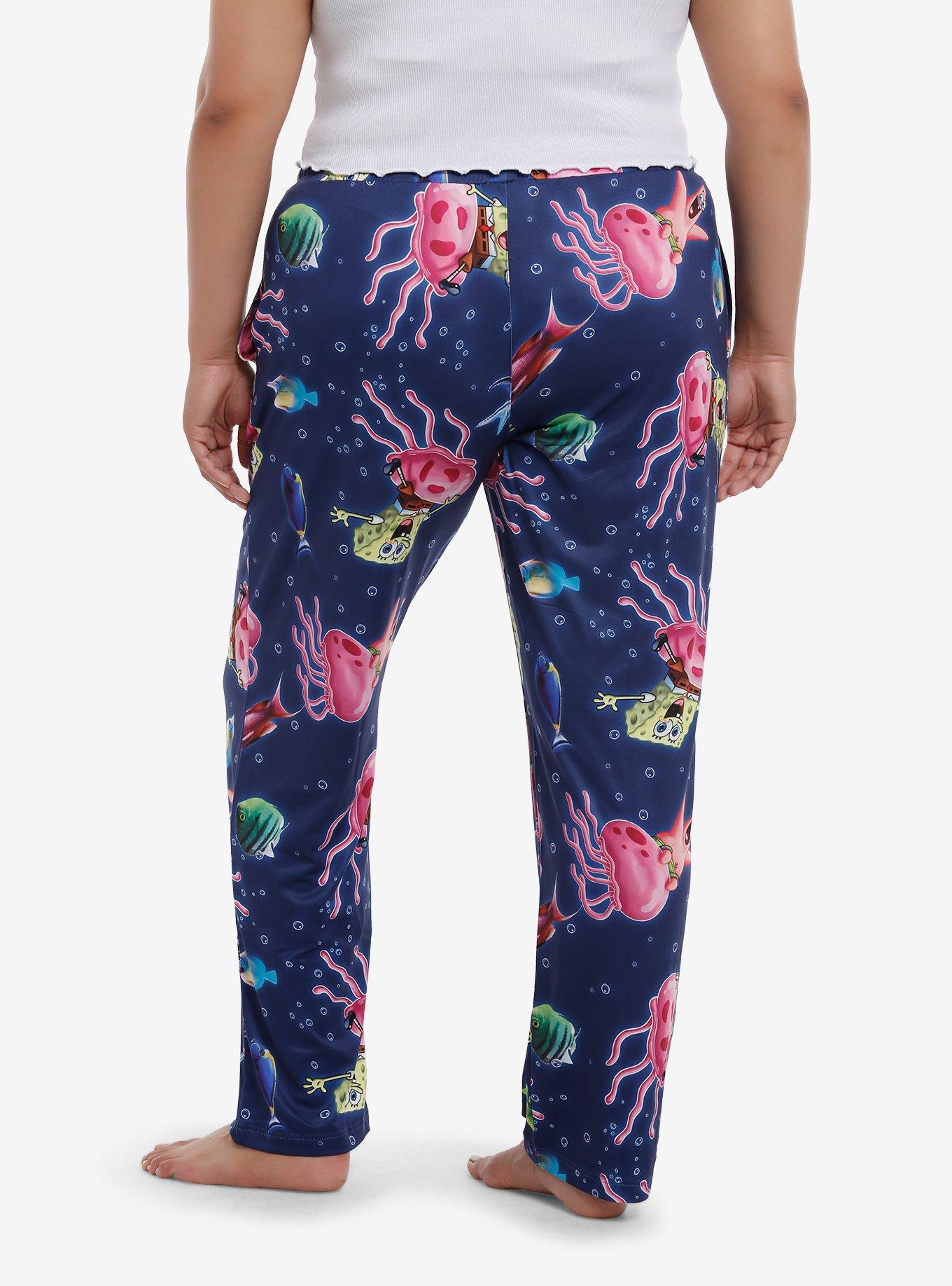 SpongeBob SquarePants Jellyfish Pajama Pants Plus Size, , hi-res