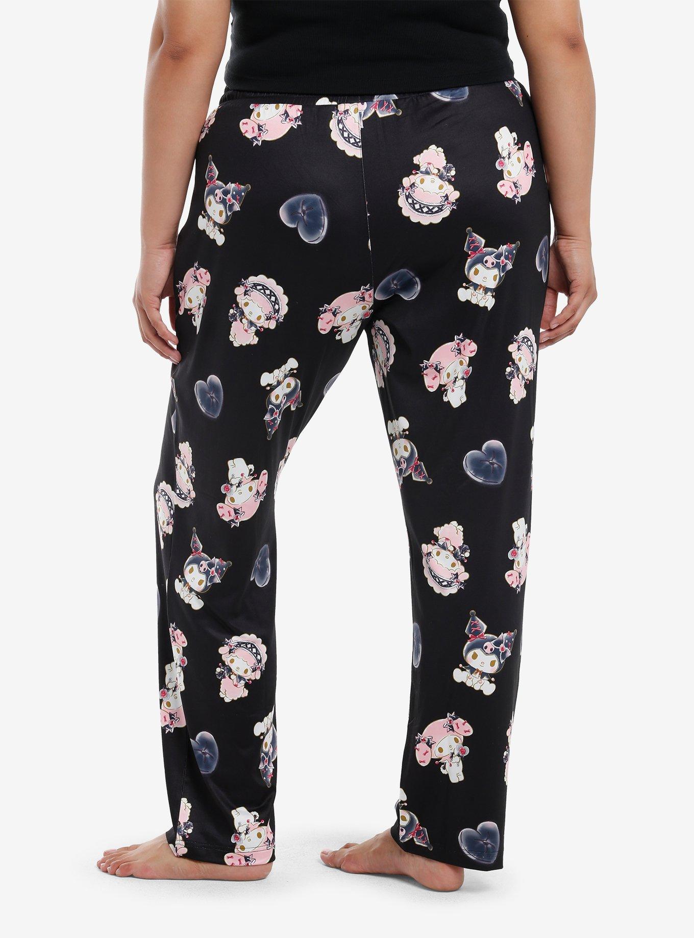 My Melody & Kuromi Cute Party Pajama Pants Plus Size, , hi-res