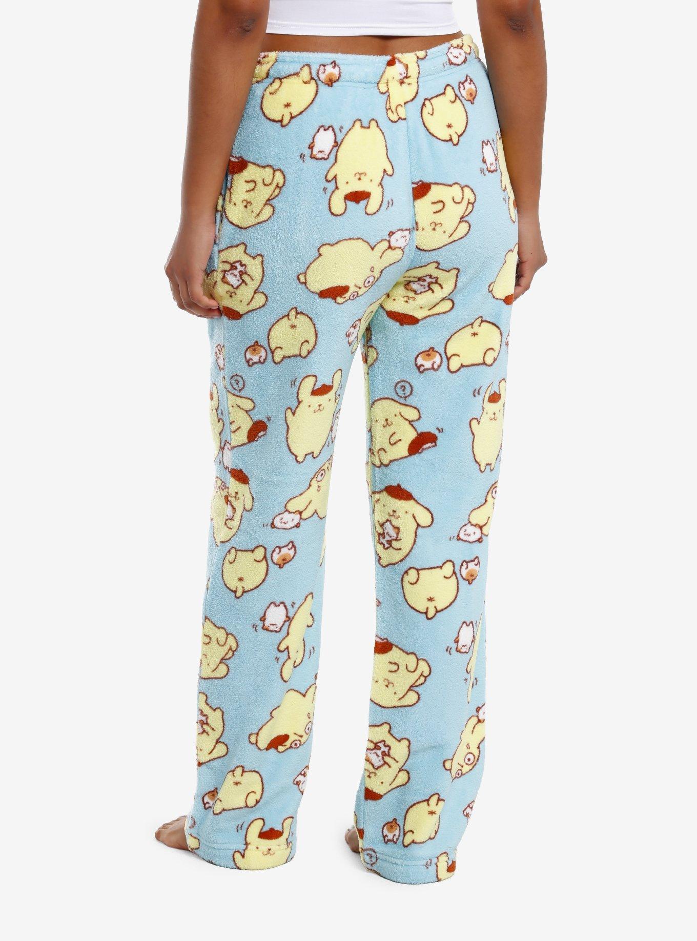 Pompompurin & Muffin Fuzzy Pajama Pants, , hi-res