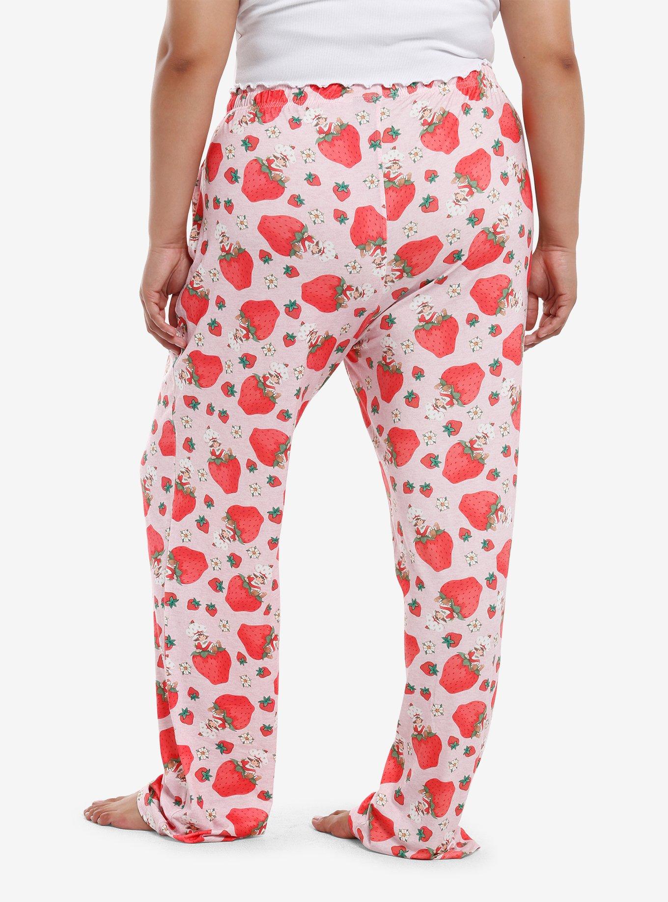 Strawberry Shortcake Strawberry & Flowers Pajama Pants Plus Size, , hi-res