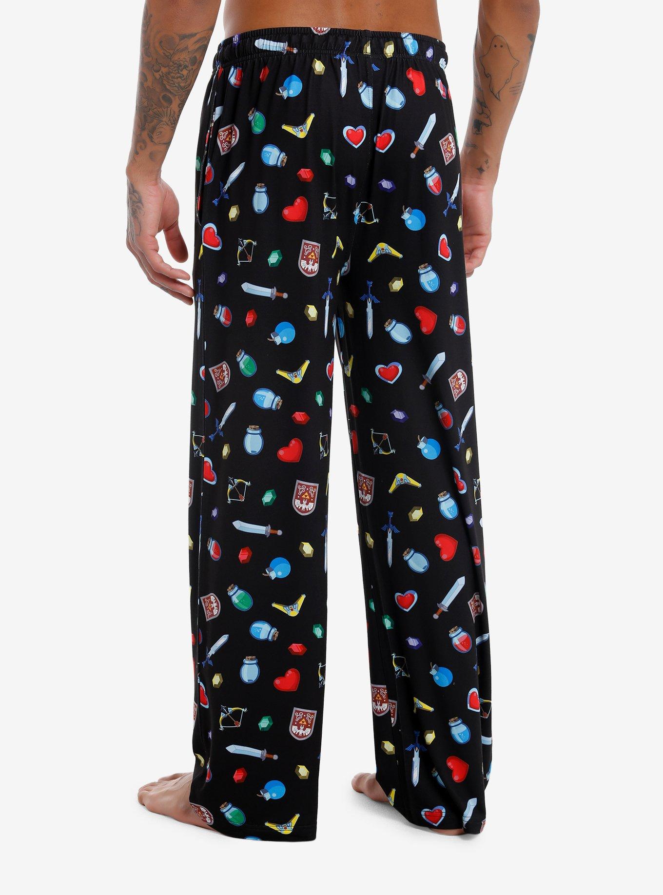 The Legend Of Zelda Icons Pajama Pants, , hi-res