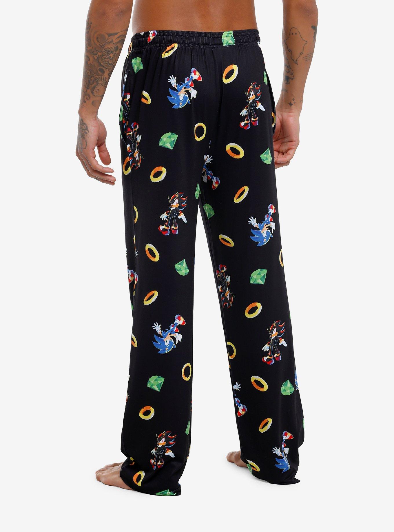 Sonic The Hedgehog Sonic & Shadow Ring Pajama Pants, MULTI, alternate