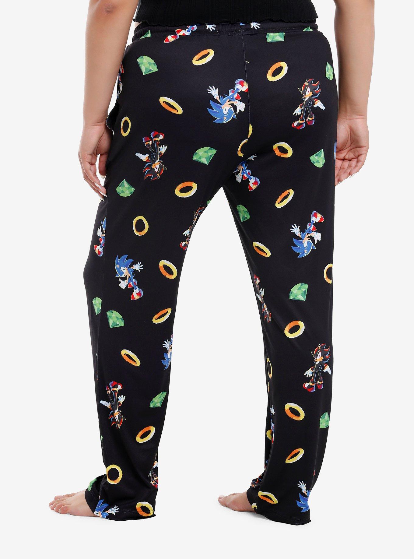 Sonic The Hedgehog Sonic & Shadow Ring Pajama Pants Plus Size, MULTI, alternate
