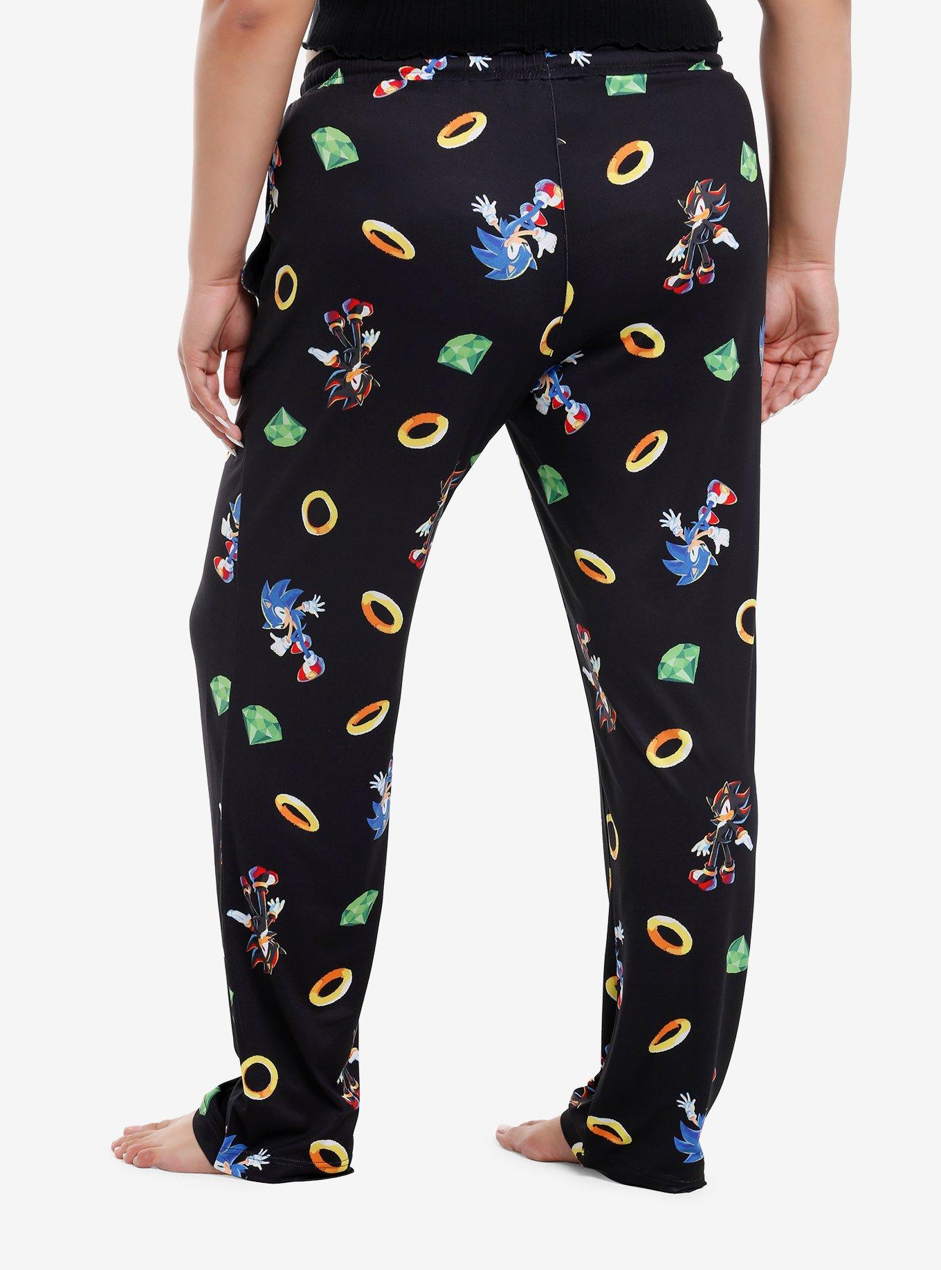 Sonic The Hedgehog Sonic & Shadow Ring Pajama Pants Plus Size, , hi-res