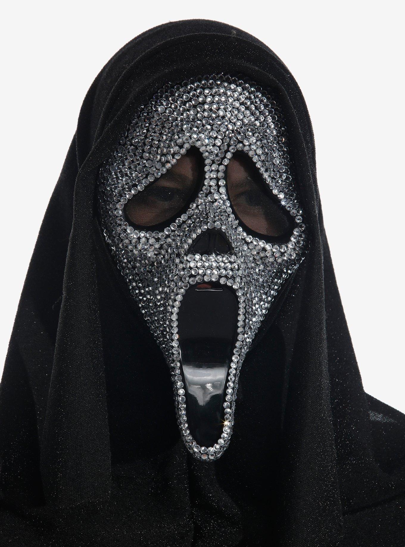 Ghost Face Rhinestone Mask, , alternate