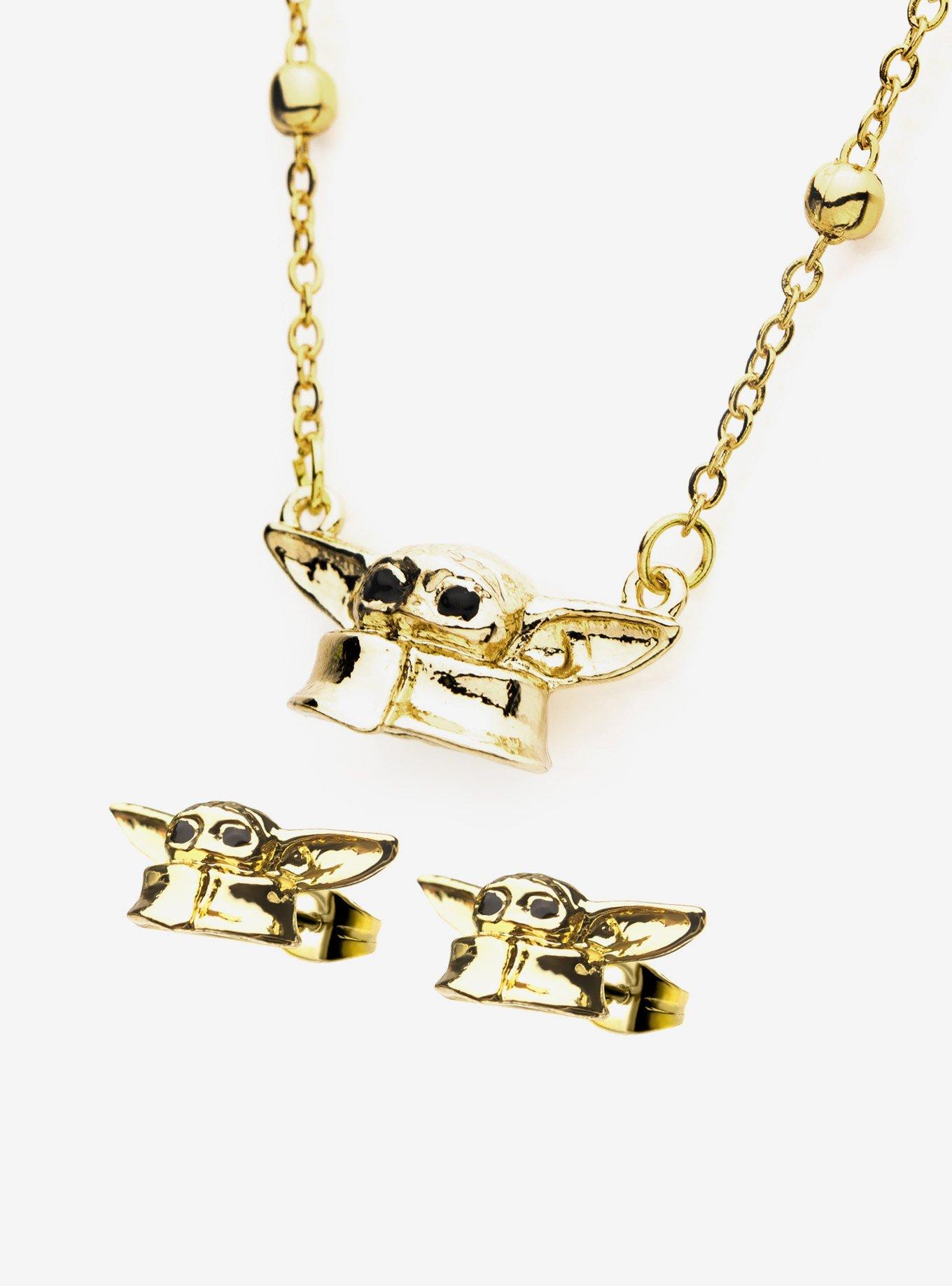 Star Wars: The Mandalorian Grogu Necklace And Earing Set, , hi-res