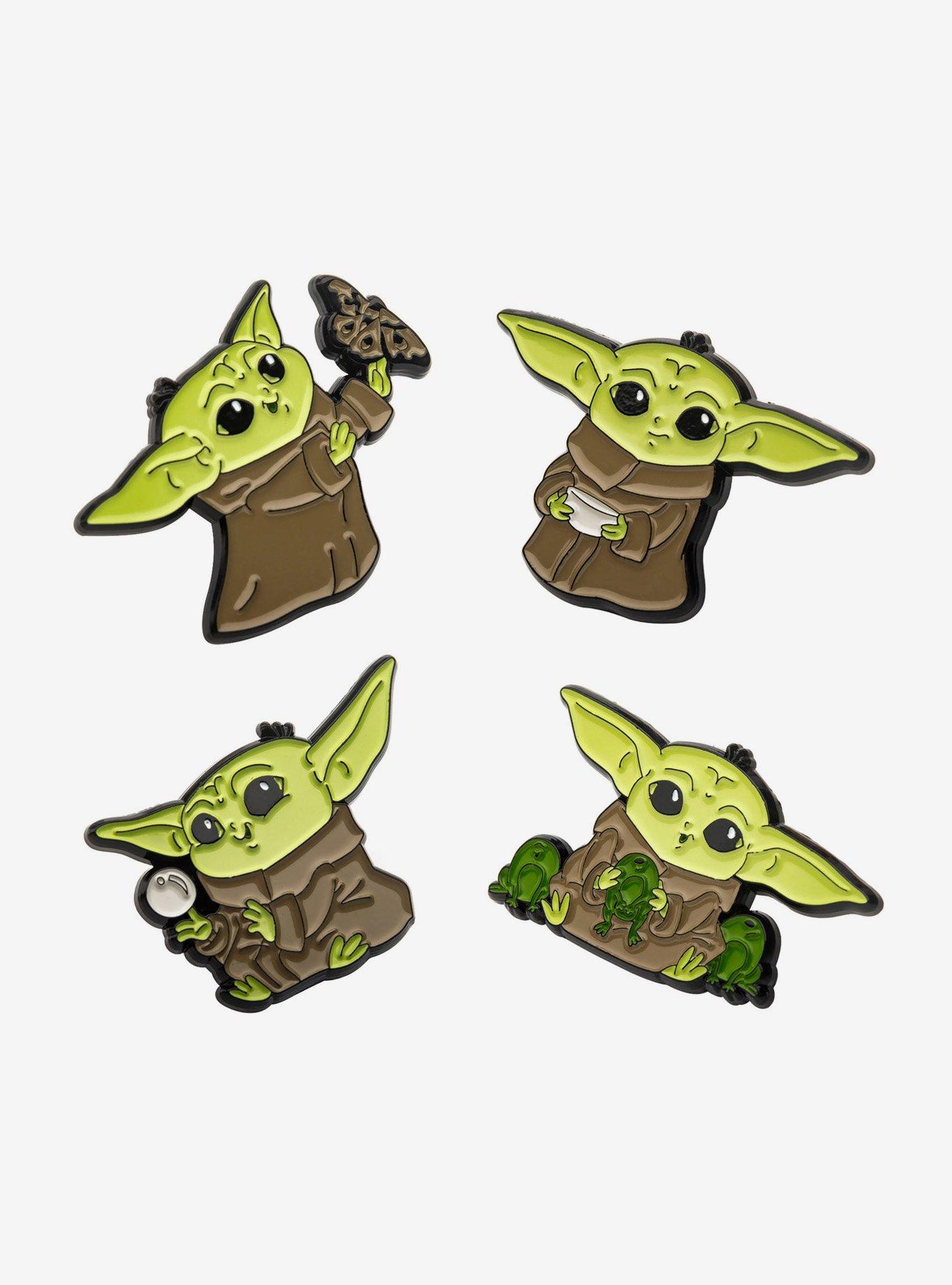 Star Wars The Mandalorian Baby Yodas The Child 4 Enamel Lapel Pin Set, , alternate