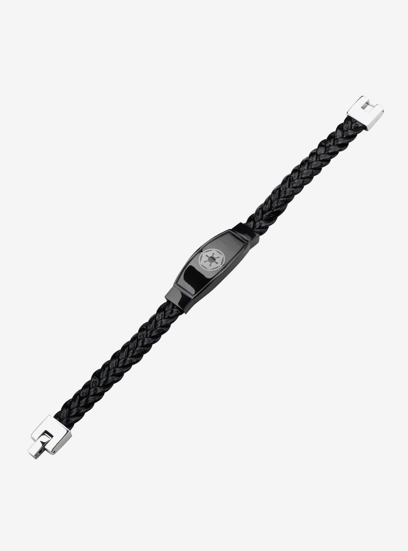 Star Wars Galactic Empire Symbol Braided Leather Bracelet, , alternate