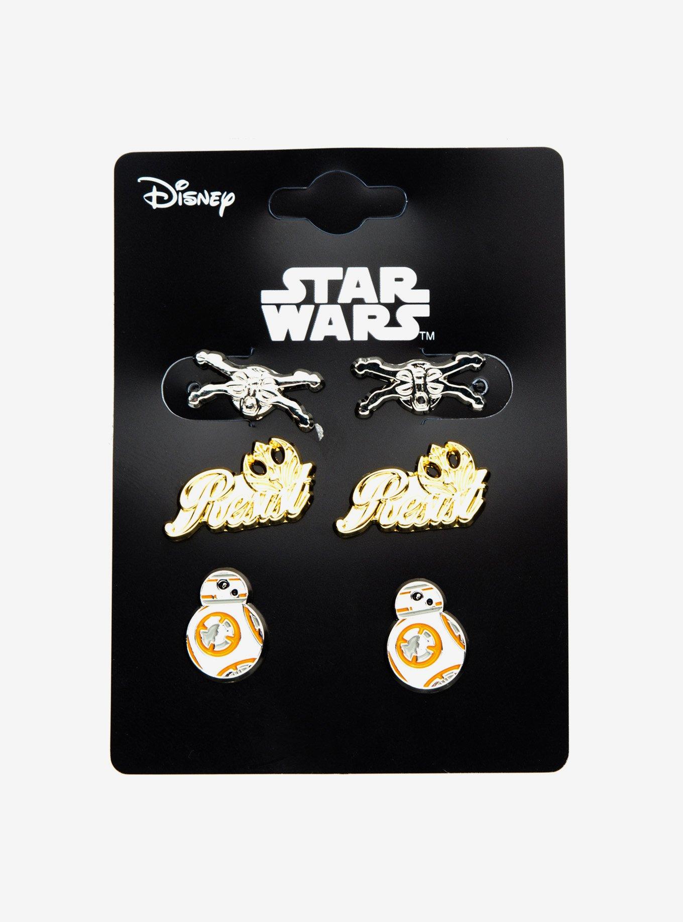 Star Wars Episode VIII: The Last Jedi Resistance Stud Earrings Set, , alternate