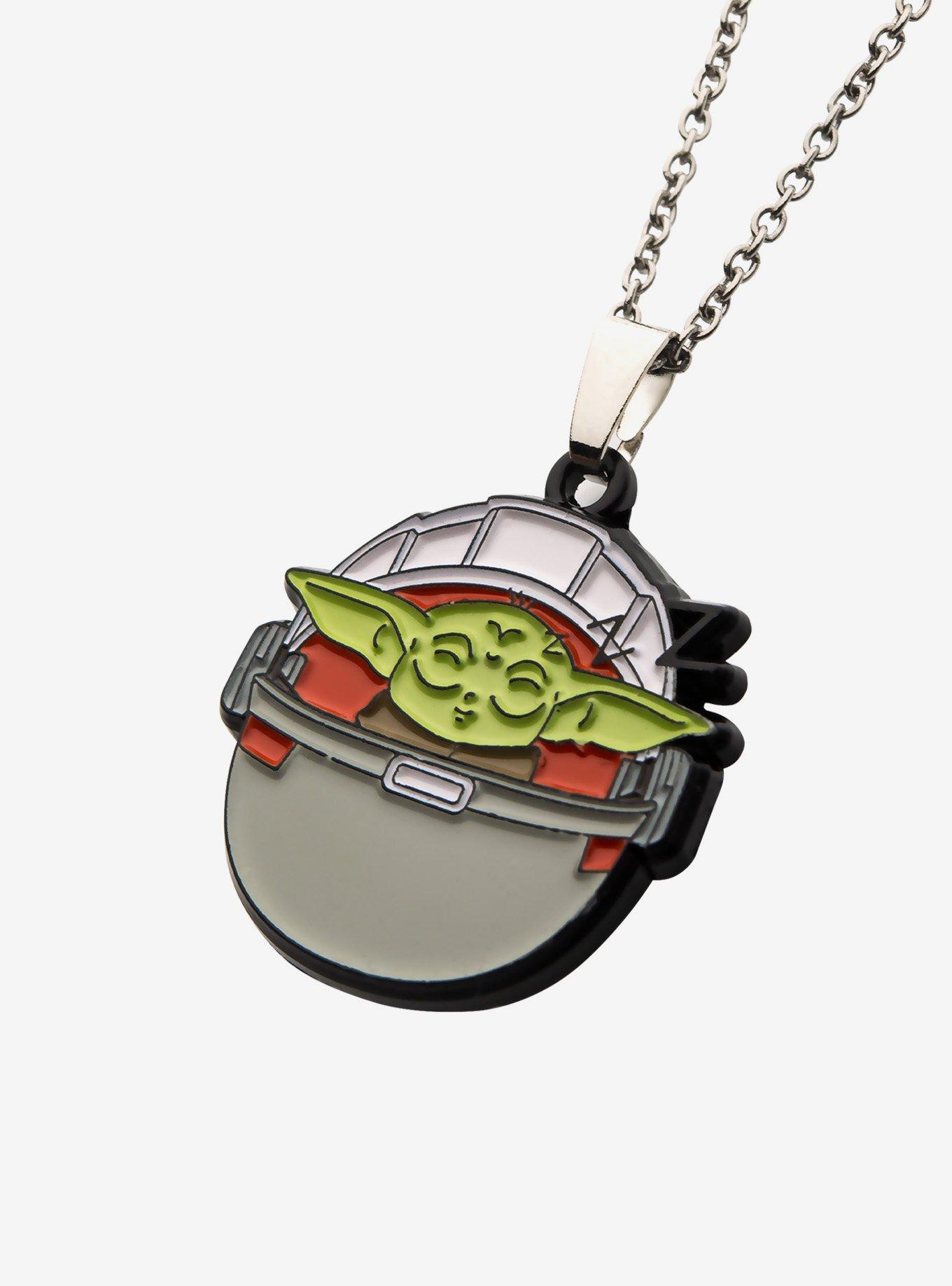 Star Wars: The Mandalorian Grogu Sleeping Pendant Necklace, , alternate