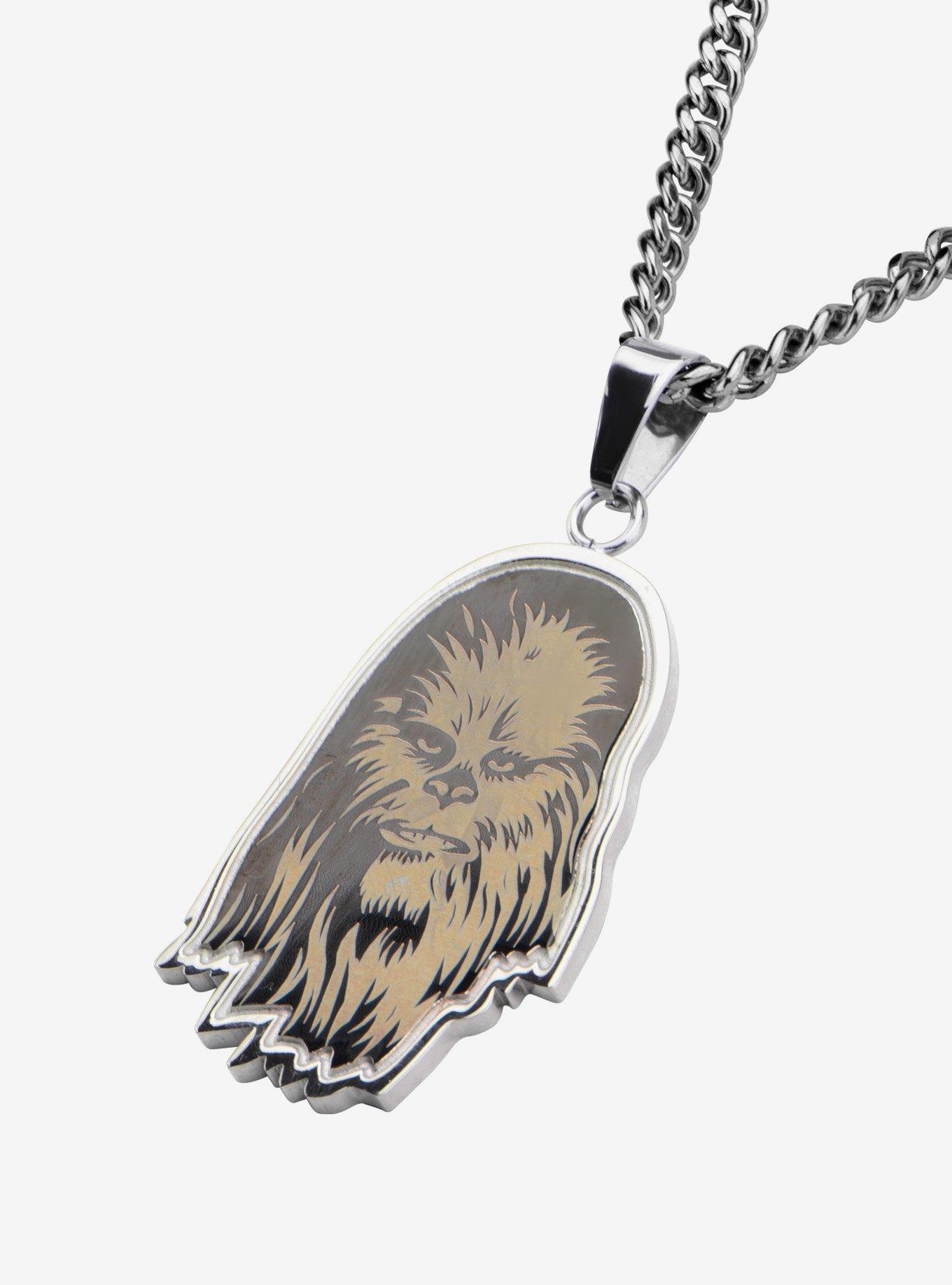 Star Wars Etched Chewbacca Pendant Necklace, , hi-res