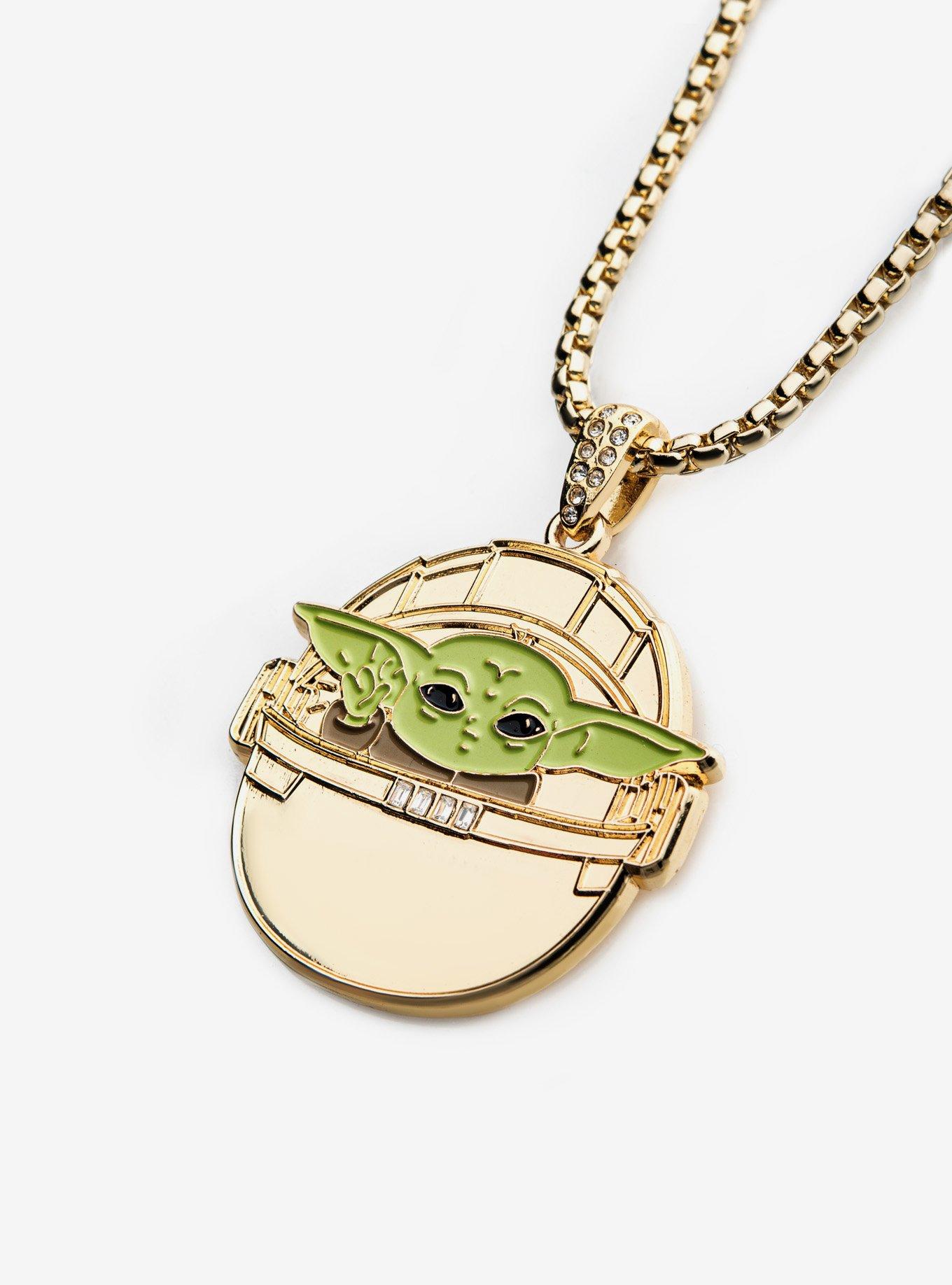 Star Wars: The Mandalorian Grogu Gold Plated Pendant Necklace, , alternate