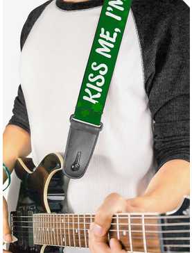 Kiss Me I'm Irish Clovers Guitar Strap, , hi-res