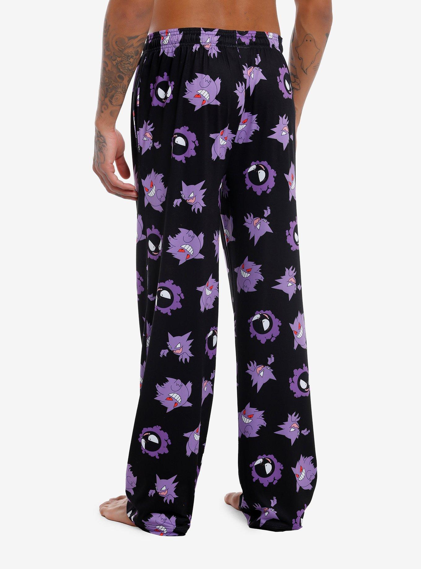 Pokemon Gengar Evolution Pajama Pants, PURPLE, alternate