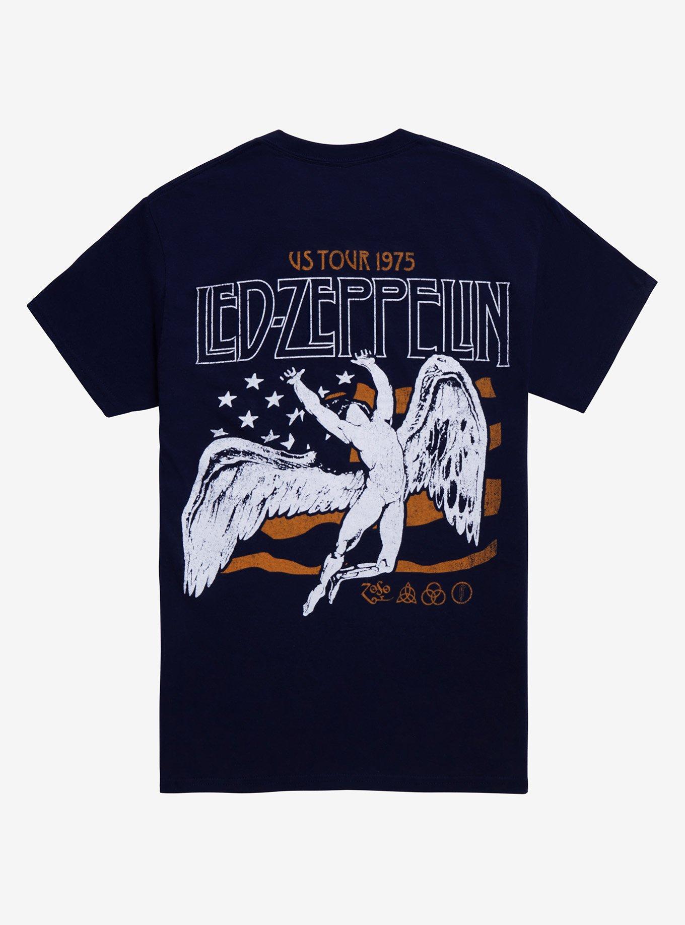 Led-Zeppelin Icarus 1975 Tour Boyfriend Fit Girls T-Shirt, TEAL, alternate