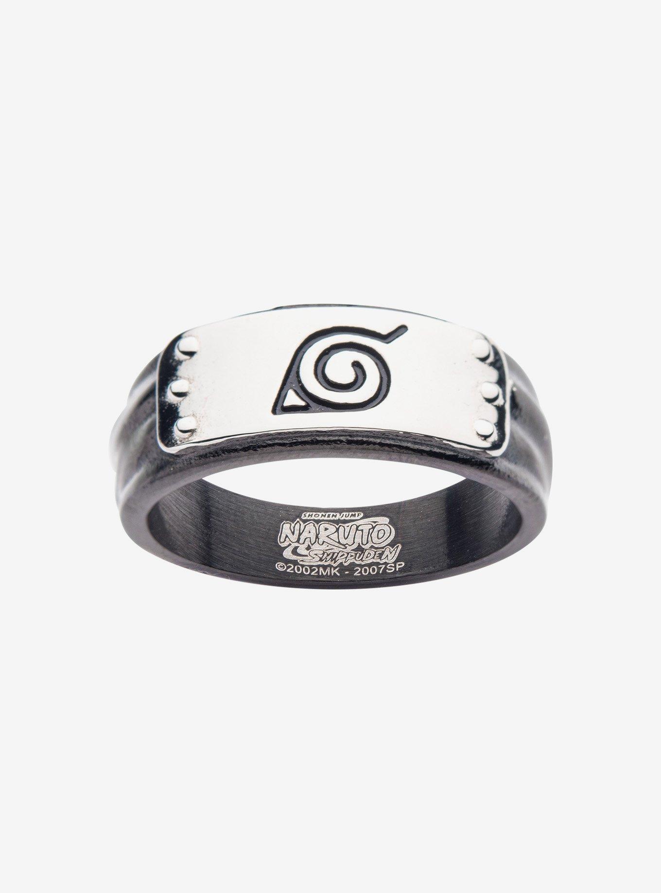 Naruto Shippuden Hidden Leaf Village Headband Ring, MULTI, alternate
