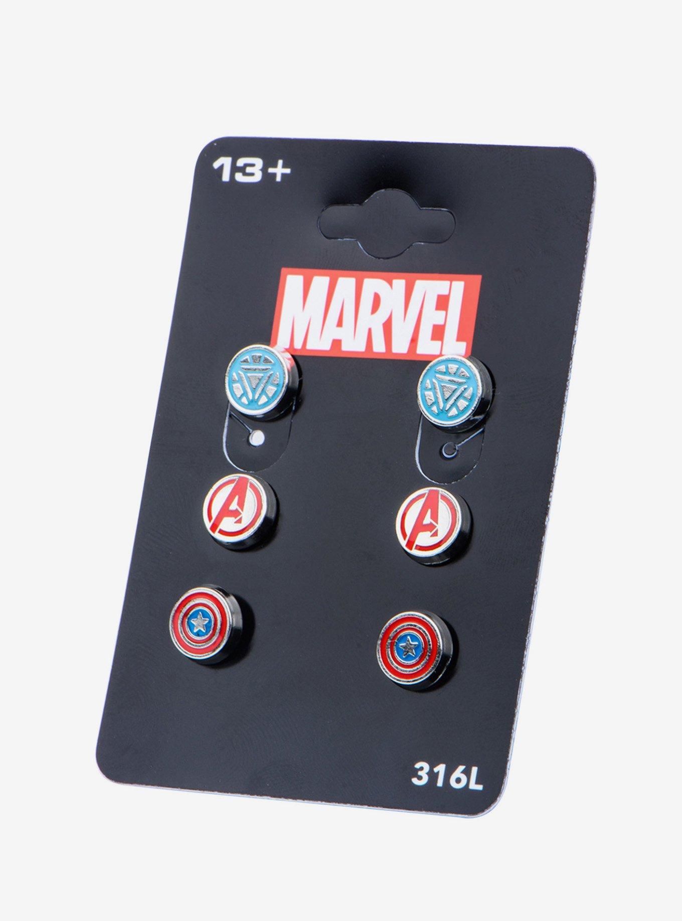 Marvel Avengers Stud Earrings Set, , alternate