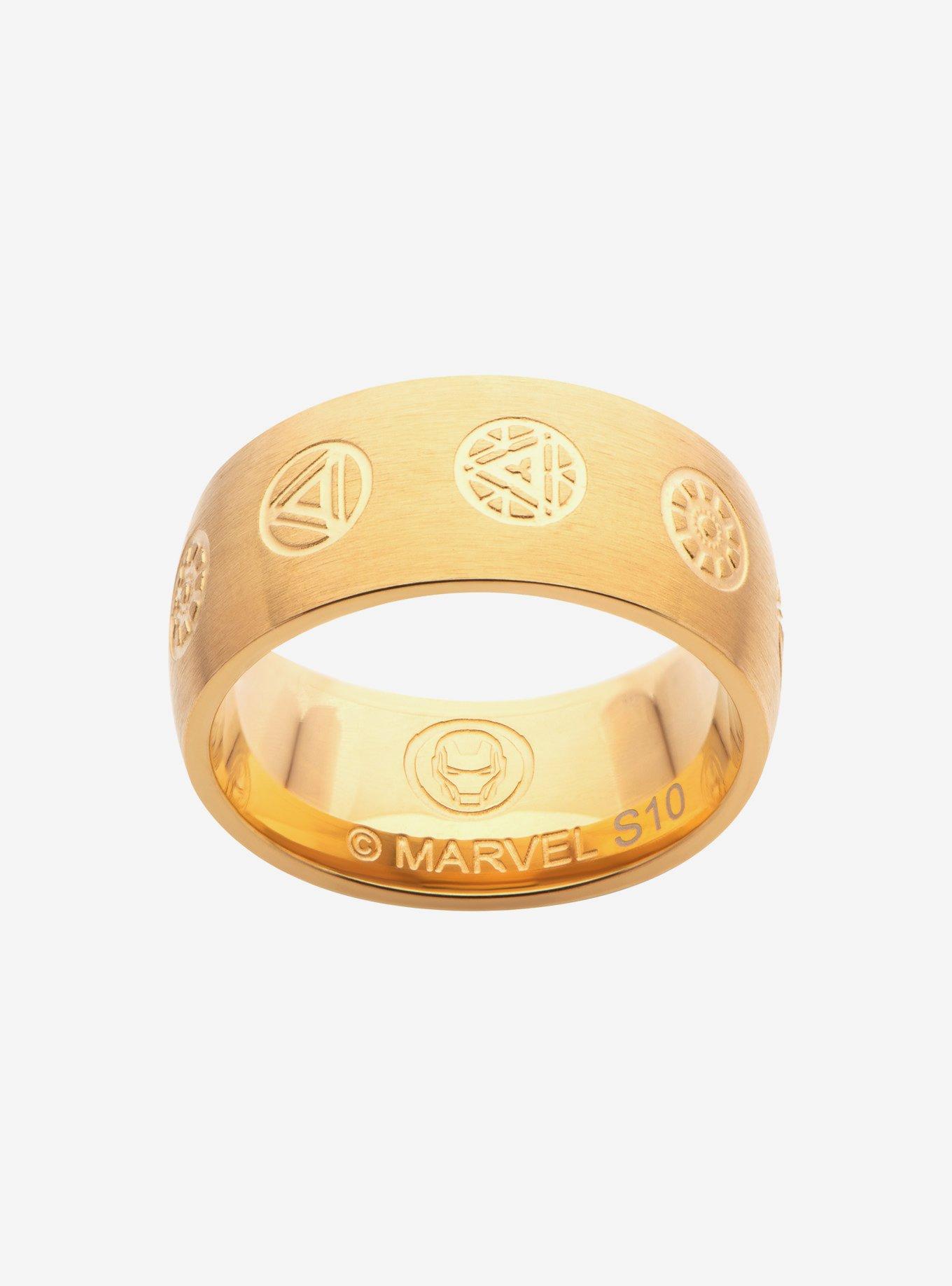 Marvel Iron Man Arc Reactor Ring, GOLD, alternate