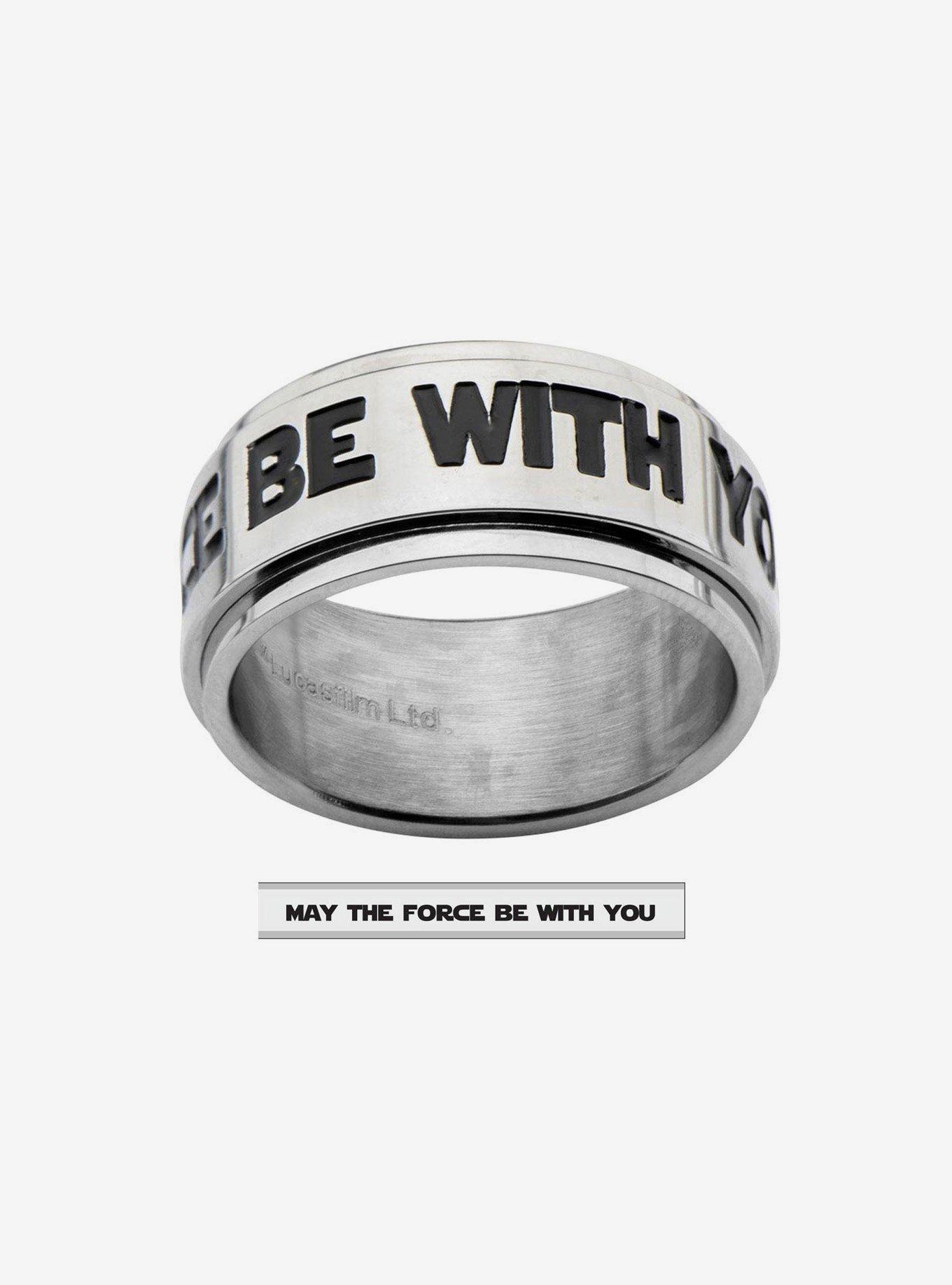 Star Wars May The Force Be With You Spinner Ring, , hi-res