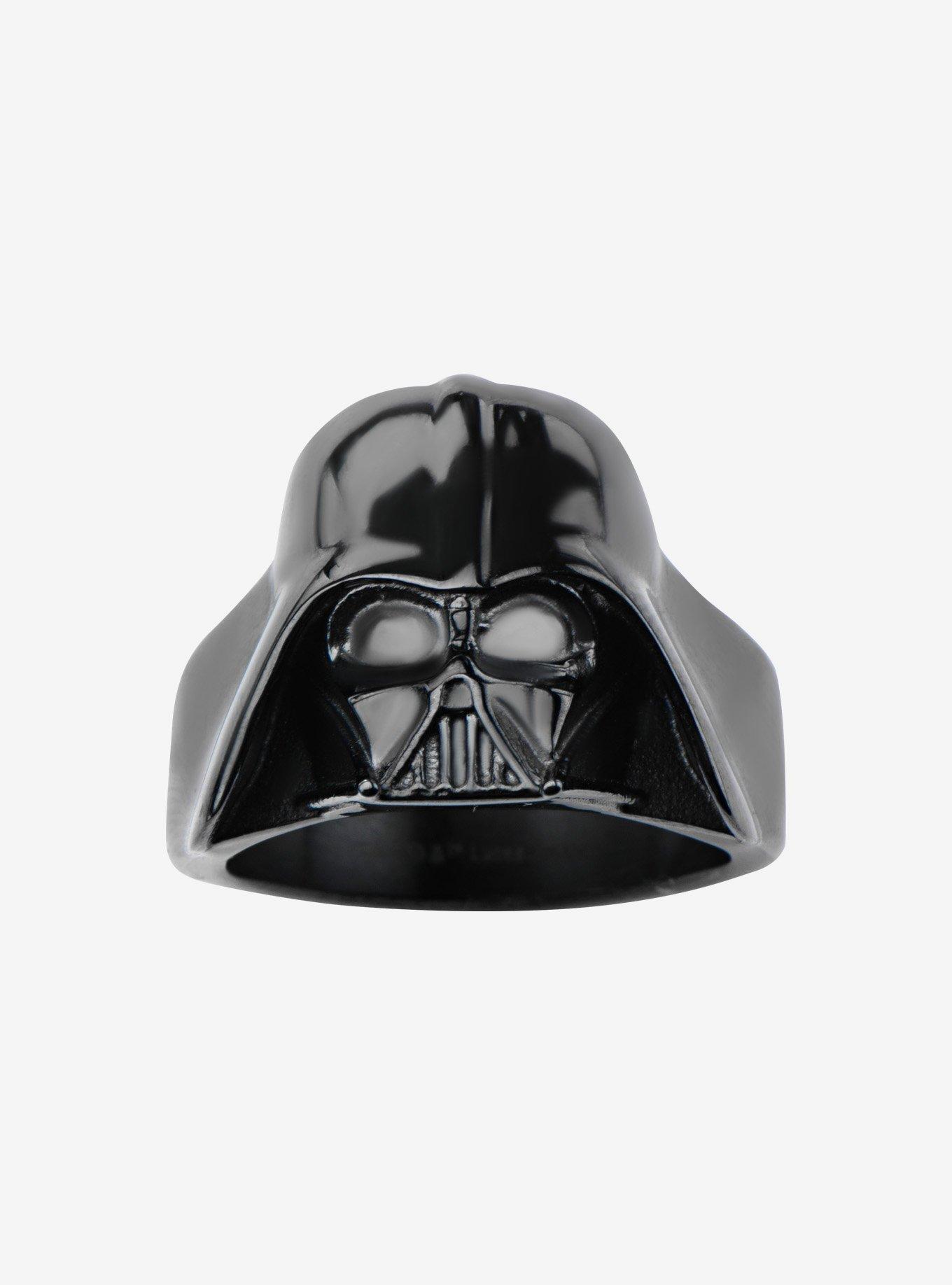 Star Wars Black Plated 3D Darth Vader Ring, , hi-res