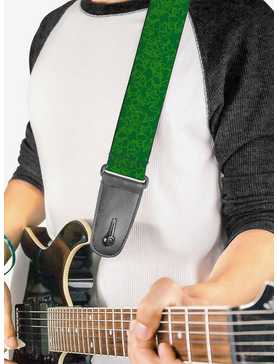 St. Patrick's Day Stacked Shamrocks Green Guitar Strap, , hi-res