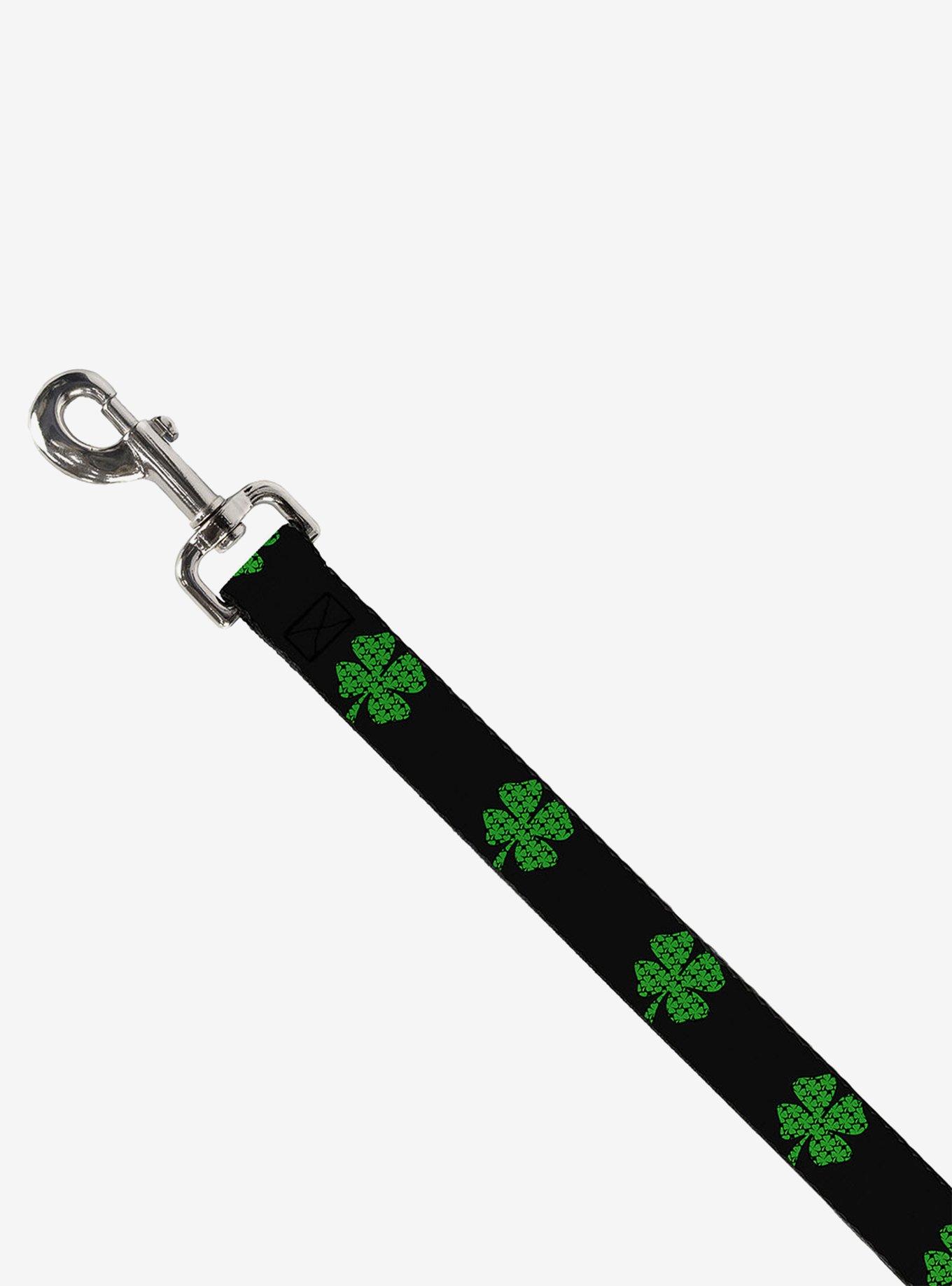 St. Patrick's Day Black Clovers Dog Leash, , hi-res