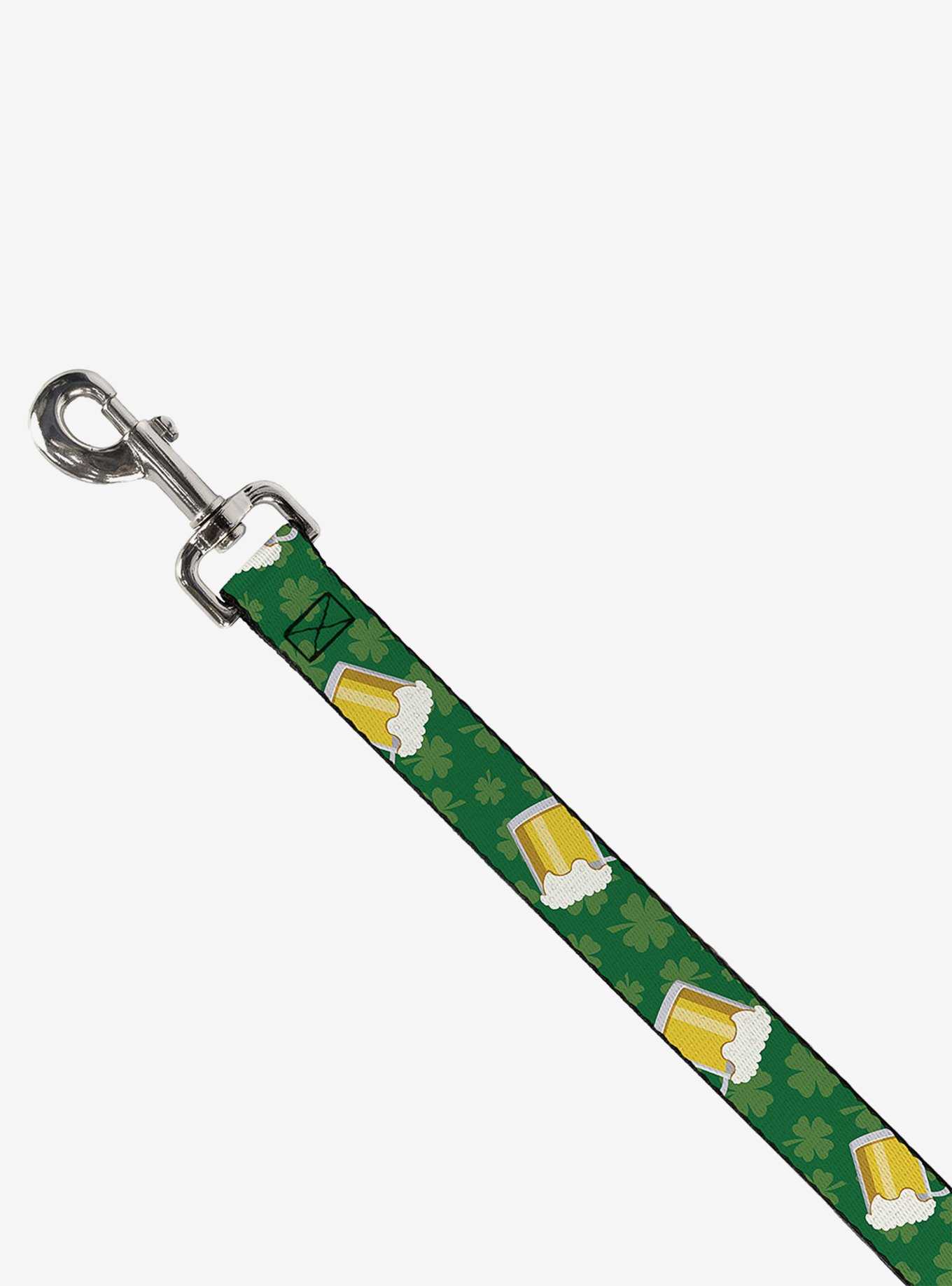 St. Patrick's Day Clovers Beer Mugs Green Dog Leash, , hi-res