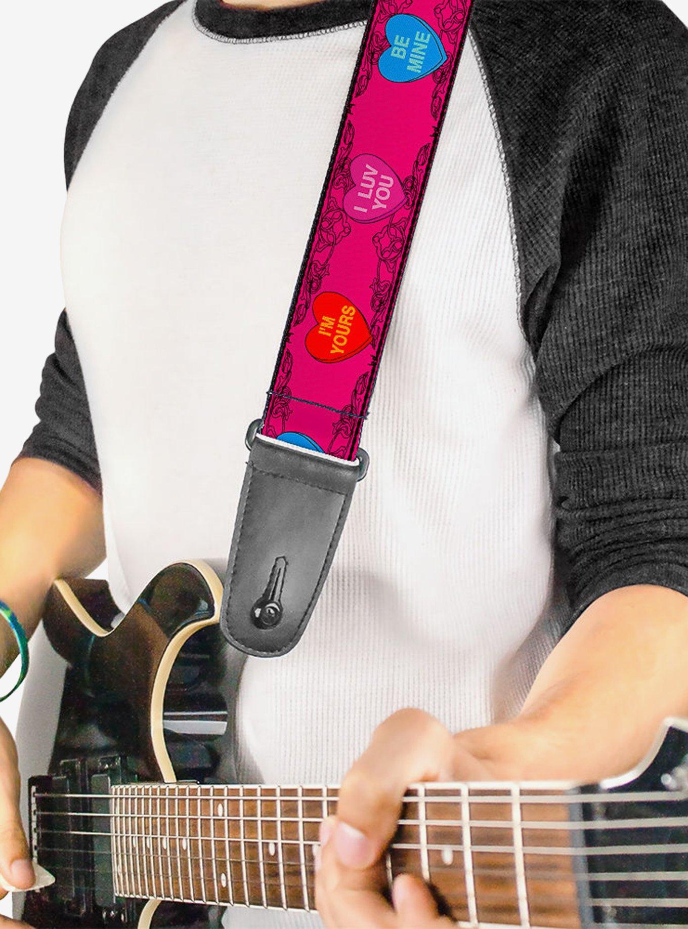 Candy Hearts Guitar Strap, , hi-res