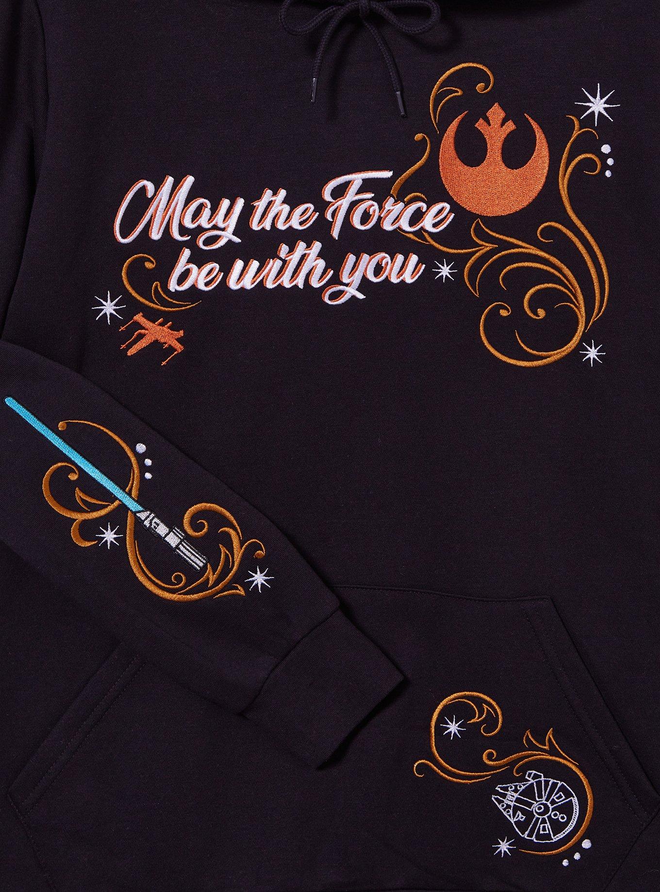 Star Wars Rebel Symbols Hoodie - BoxLunch Exclusive, BLACK, alternate