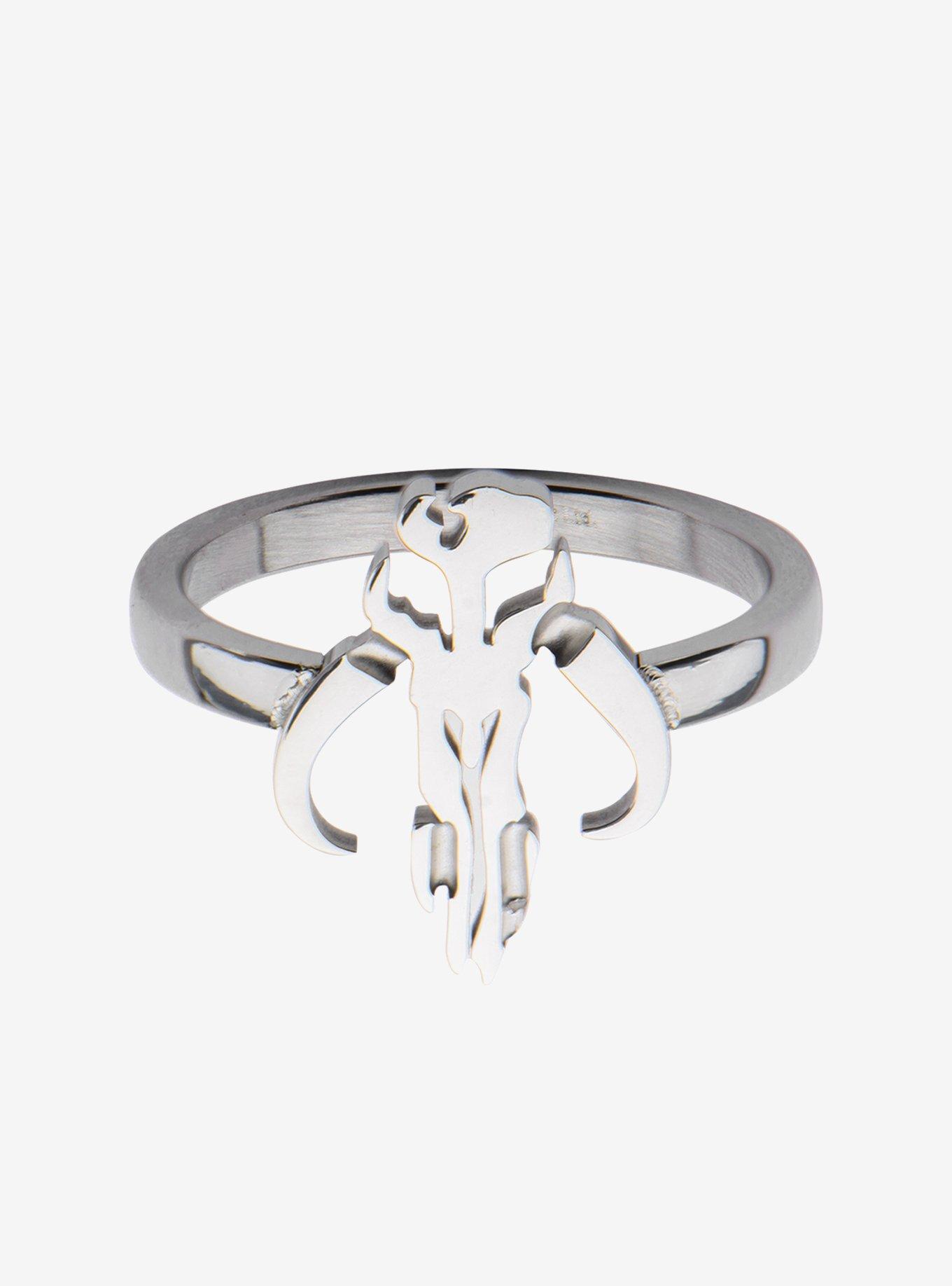 Star Wars The Mandalorian Symbol Cut Out Petite Ring, , hi-res