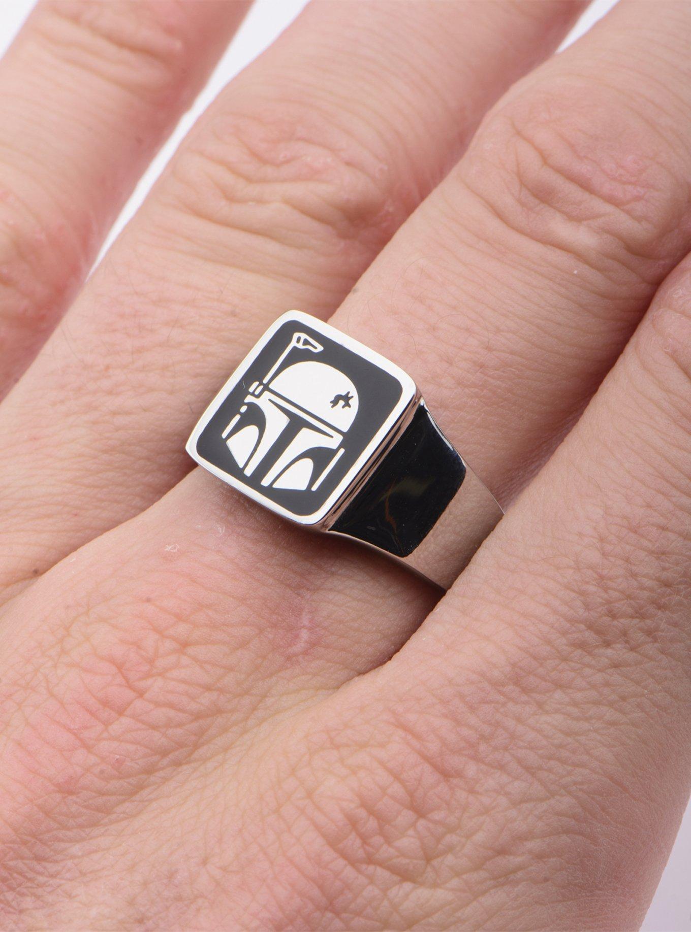 Star Wars Boba Fett Helmet Ring, SILVER, alternate