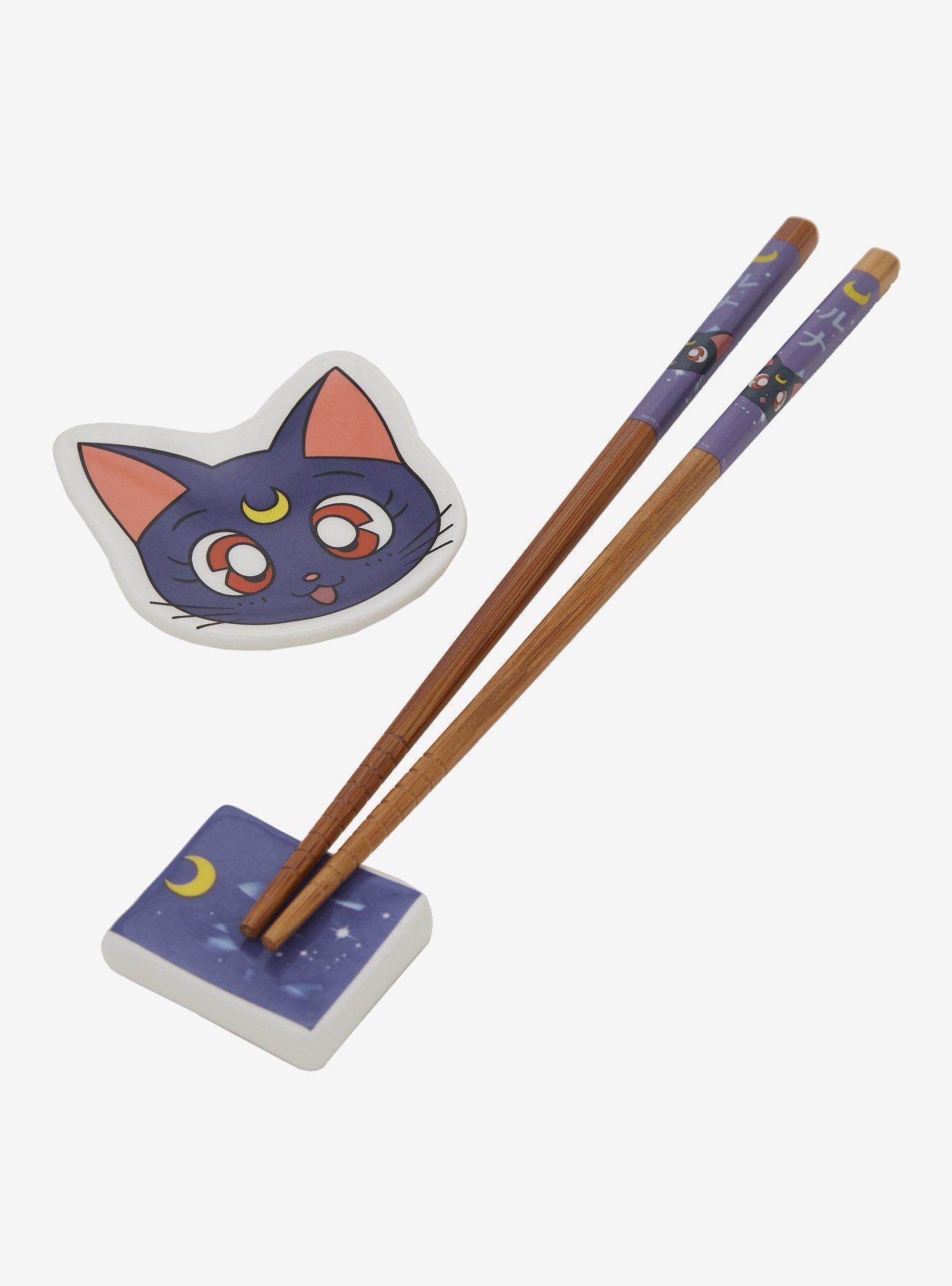 Sailor Moon Luna Chopsticks and Soy Dish Set, , alternate