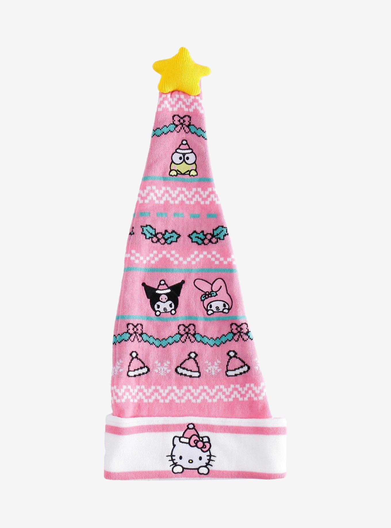 Hello Kitty And Friends Pink Knit Santa Hat, , alternate