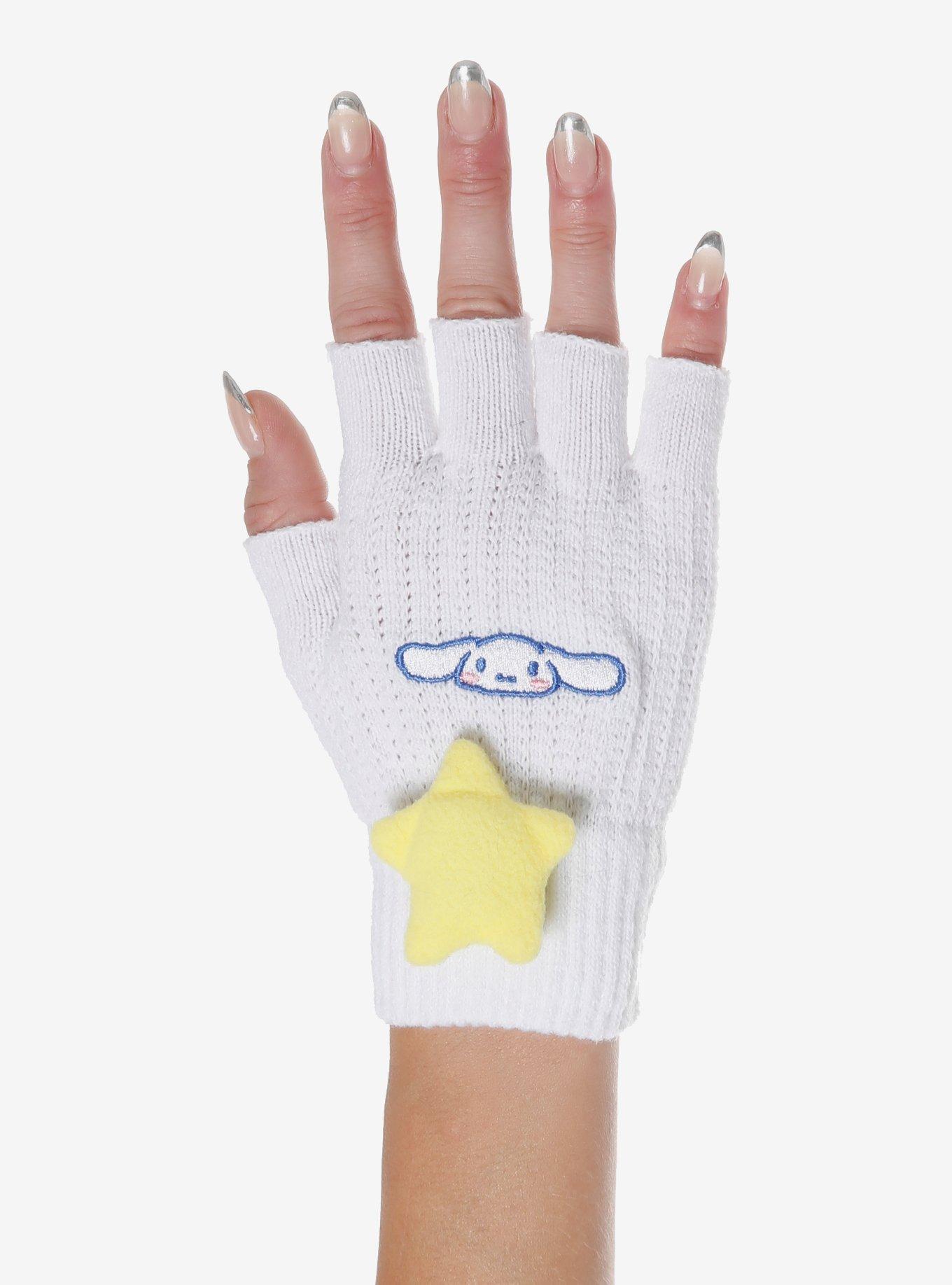 Cinnamoroll 3D Plush Star Fingerless Gloves, , alternate