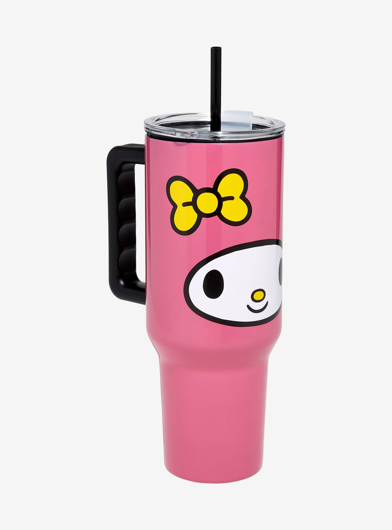 Sanrio My Melody Face Straw Tumbler with Handle