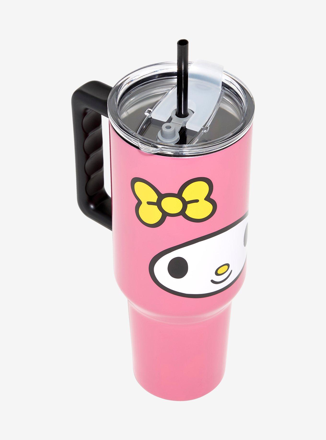 Sanrio My Melody Face Straw Tumbler with Handle