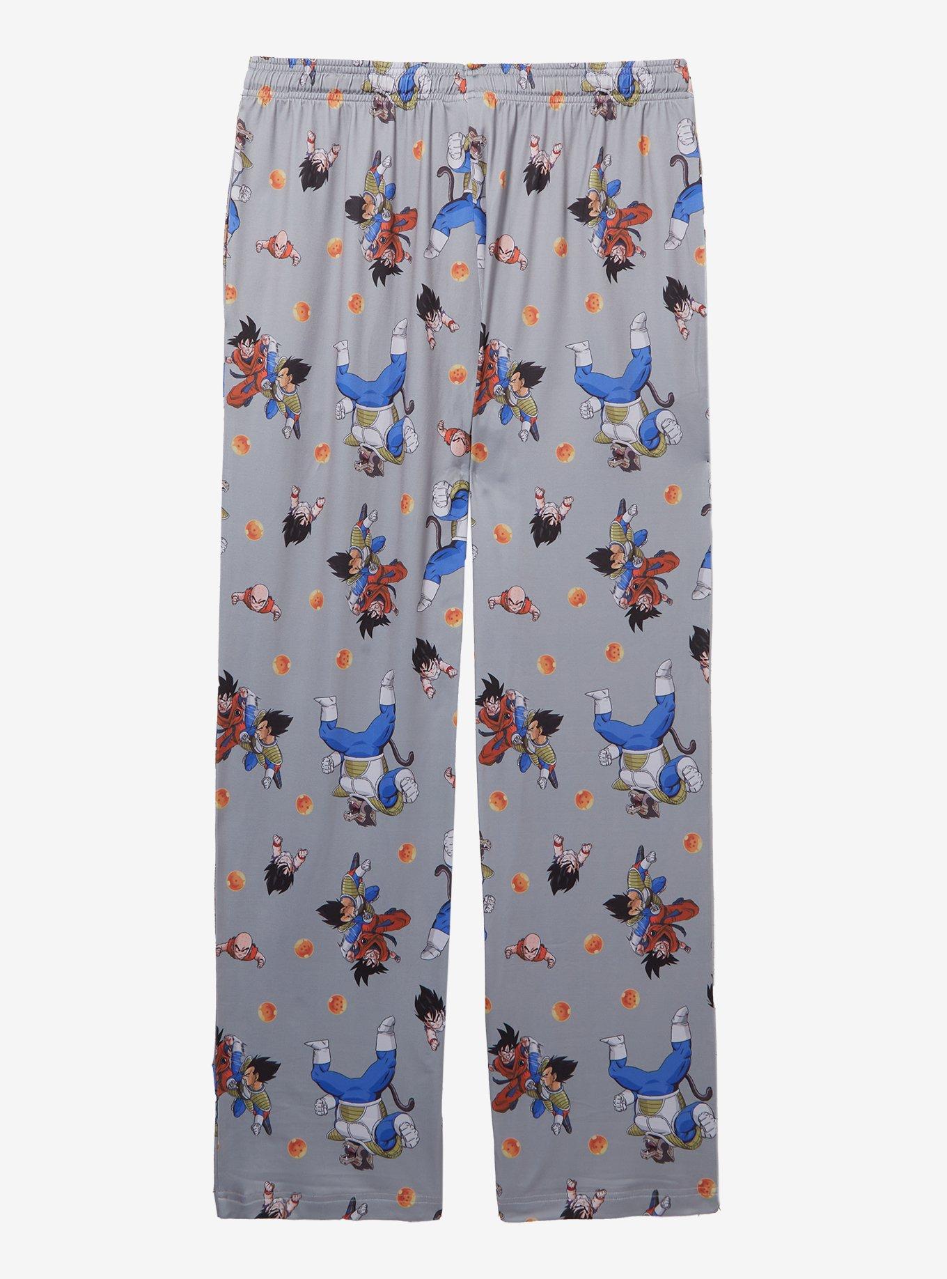 Dragon Ball Z Characters Allover Print Sleep Pants - BoxLunch Exclusive, GREY, alternate