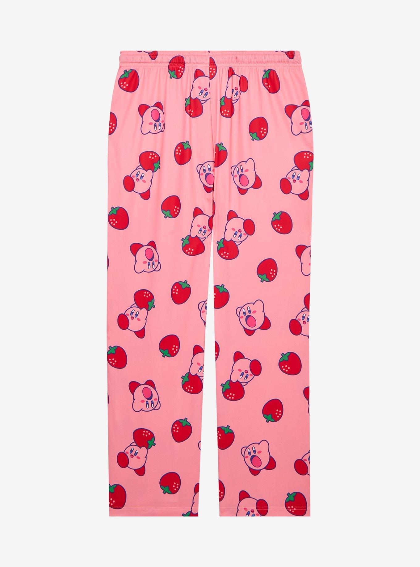 Nintendo Kirby Strawberry Allover Print Sleep Pants — BoxLunch Exclusive, , hi-res
