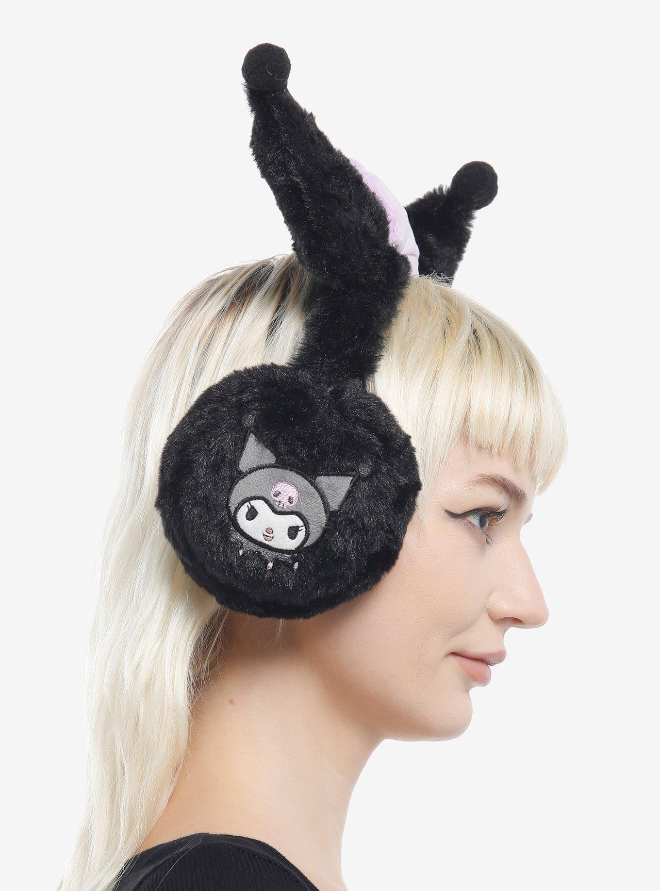 Kuromi Fuzzy Earmuffs, , alternate