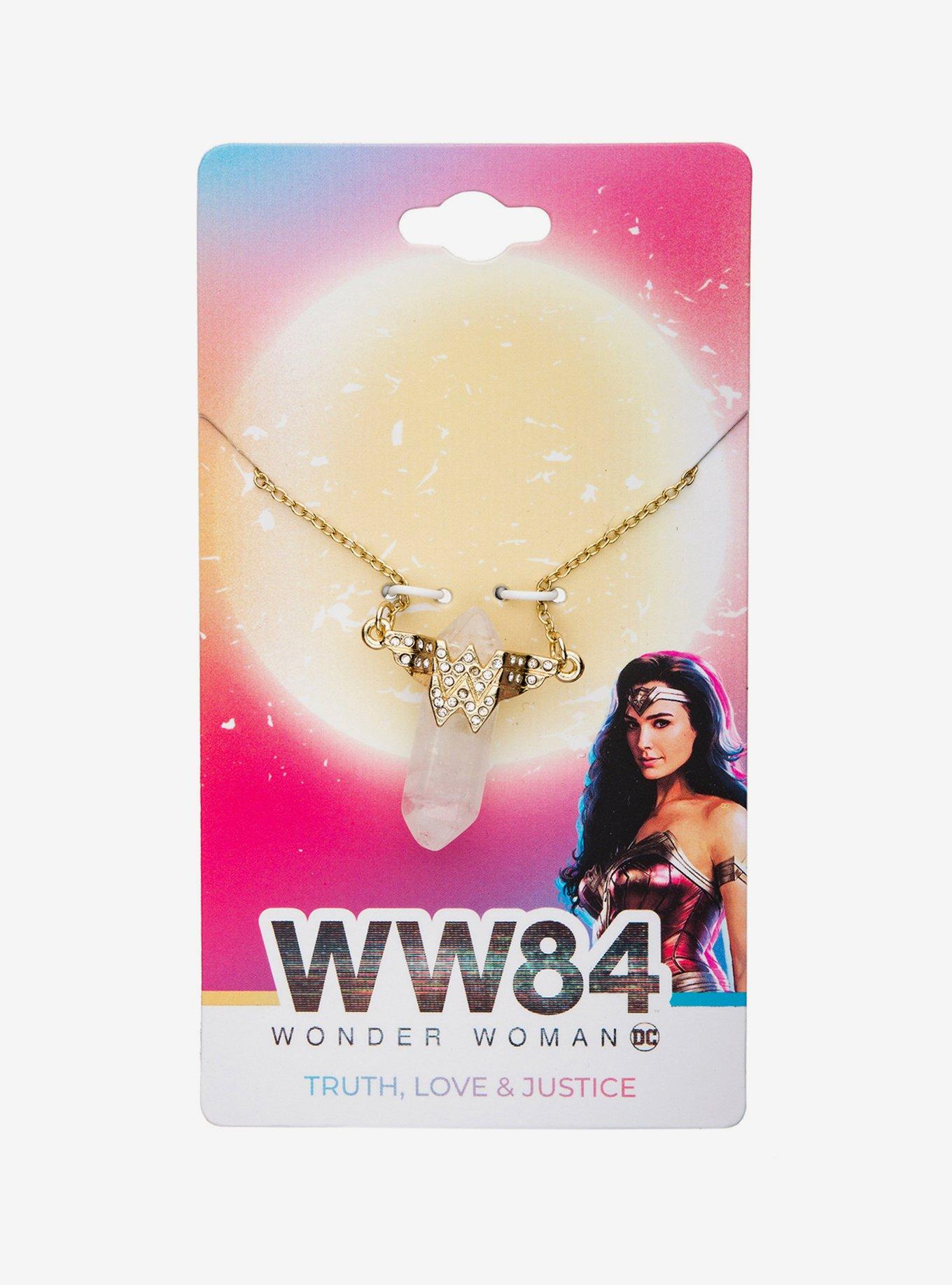 Dc Comics Wonder Woman Logo Crystal Pendant Necklace